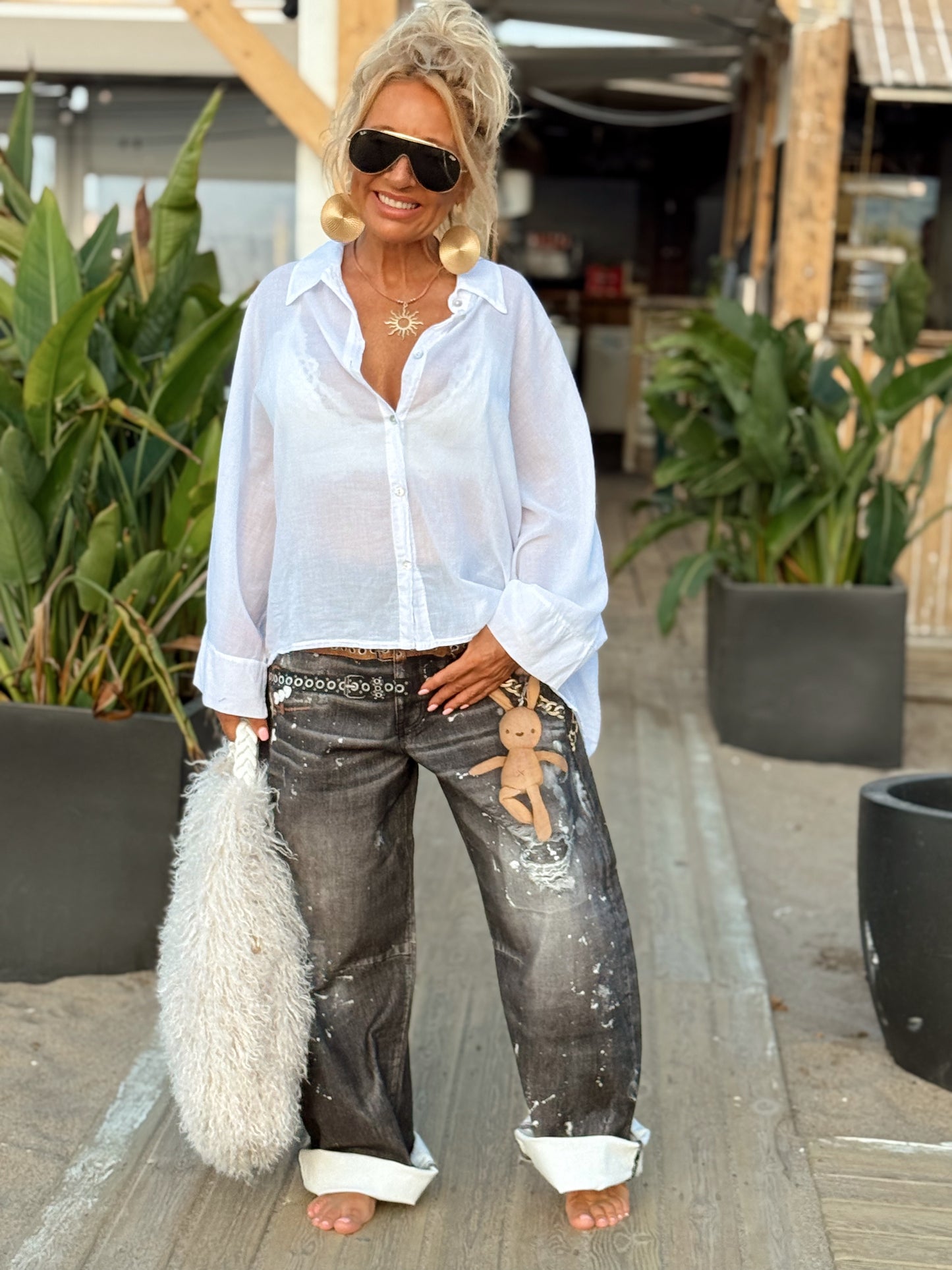 JEANS VAQUEROS MUÑECA GRIS