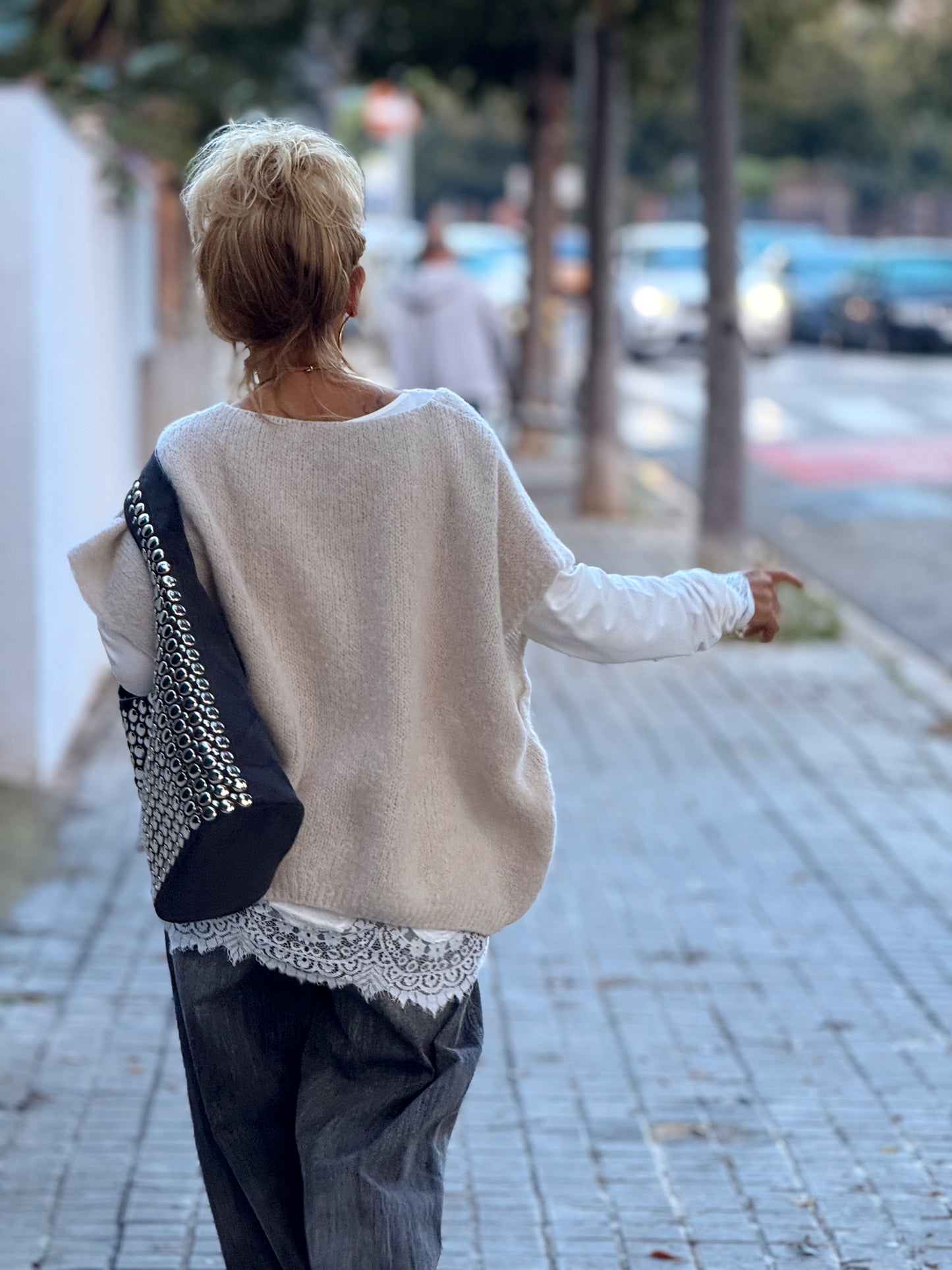 JERSEY-CHALECO DE PUNTO SUPER OVERSIZE LUANA MULTICOLOR