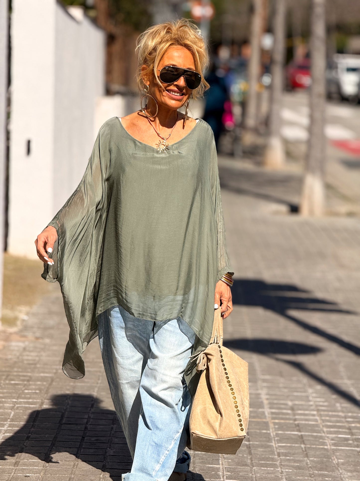 BLUSA CON TOP OVERSIZE ASIMÉTRICA NOA MULTICOLOR