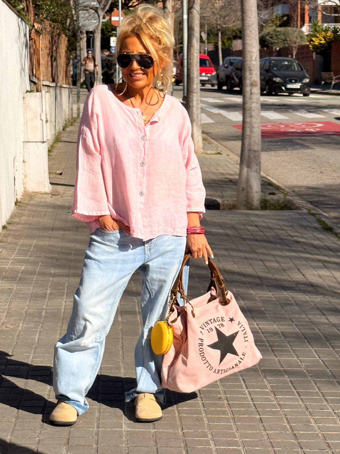 BLUSA DE LINO FABIO MULTICOLOR