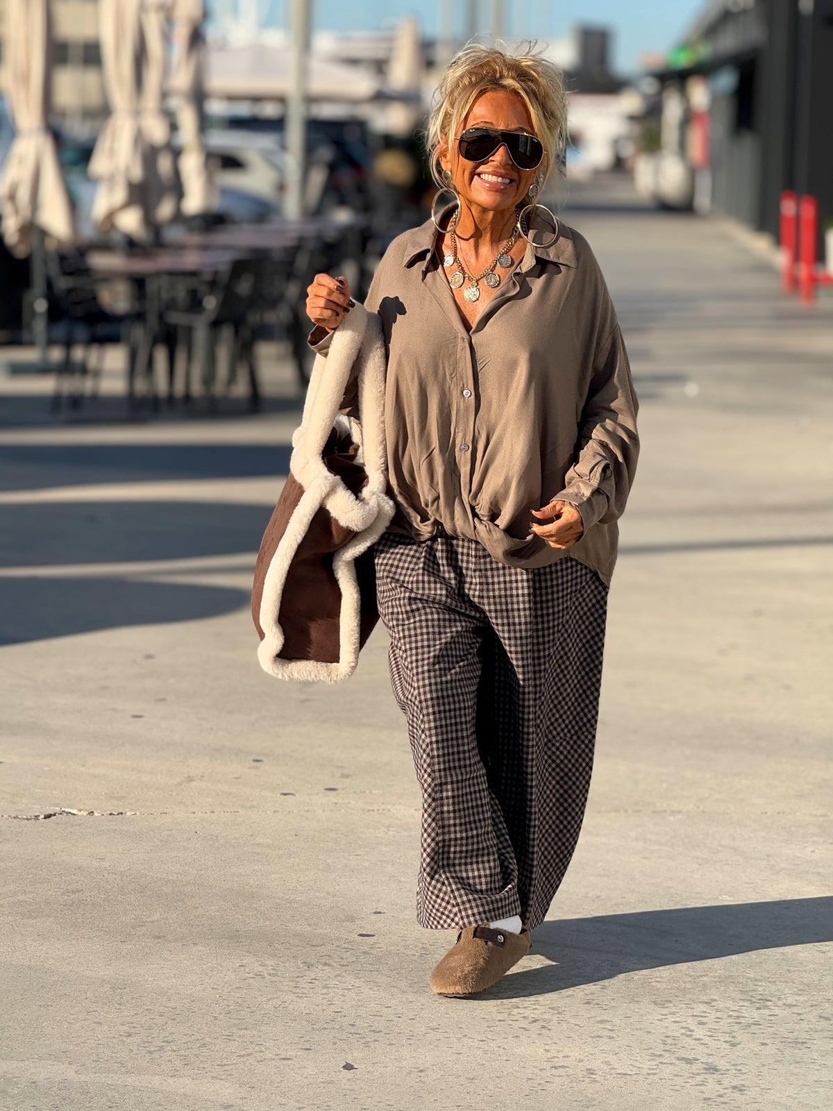 CAMISA OVERSIZE ARIANA MULTICOLOR