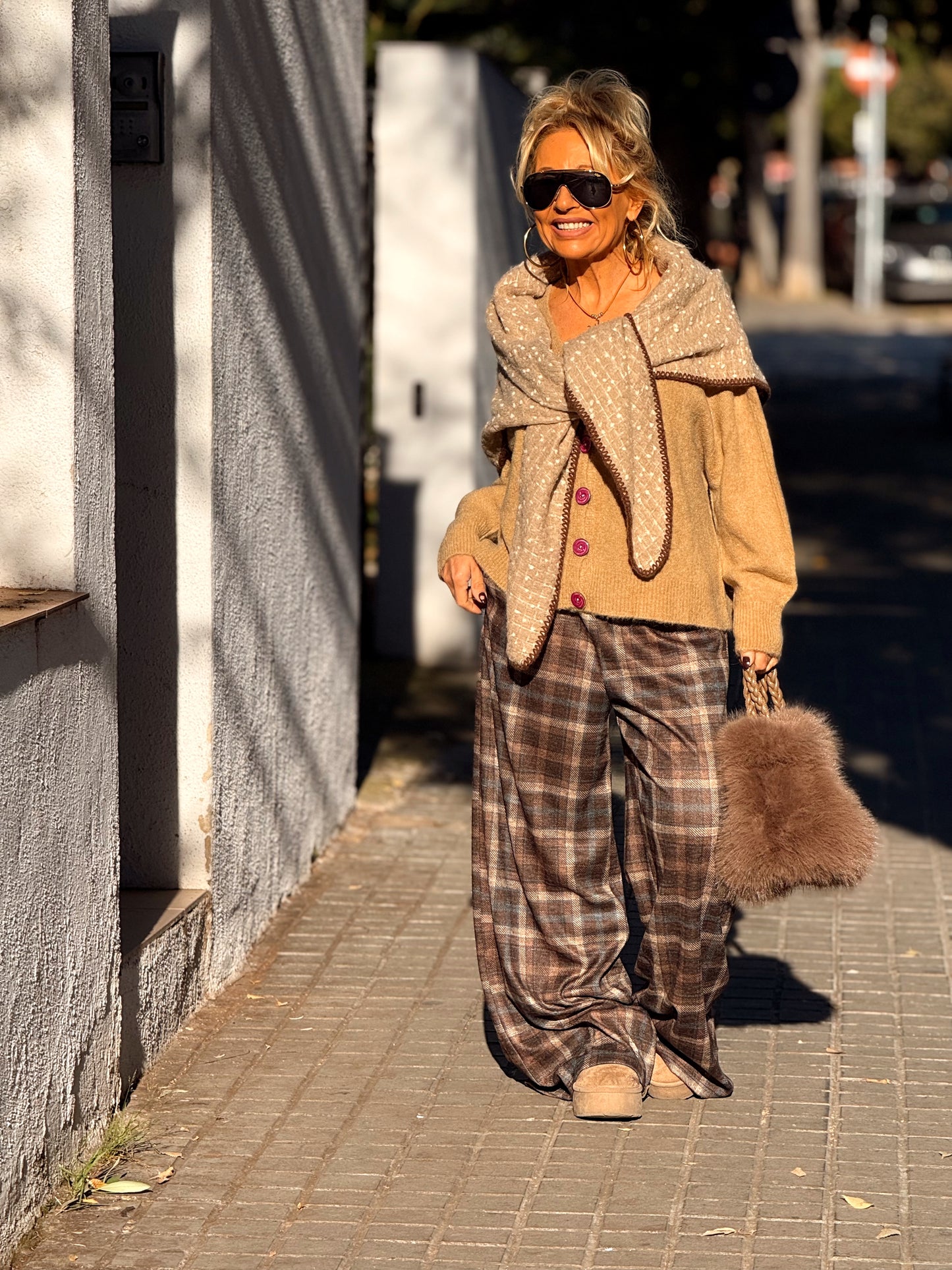 PANTALON CUADROS NOAH MARRÓN