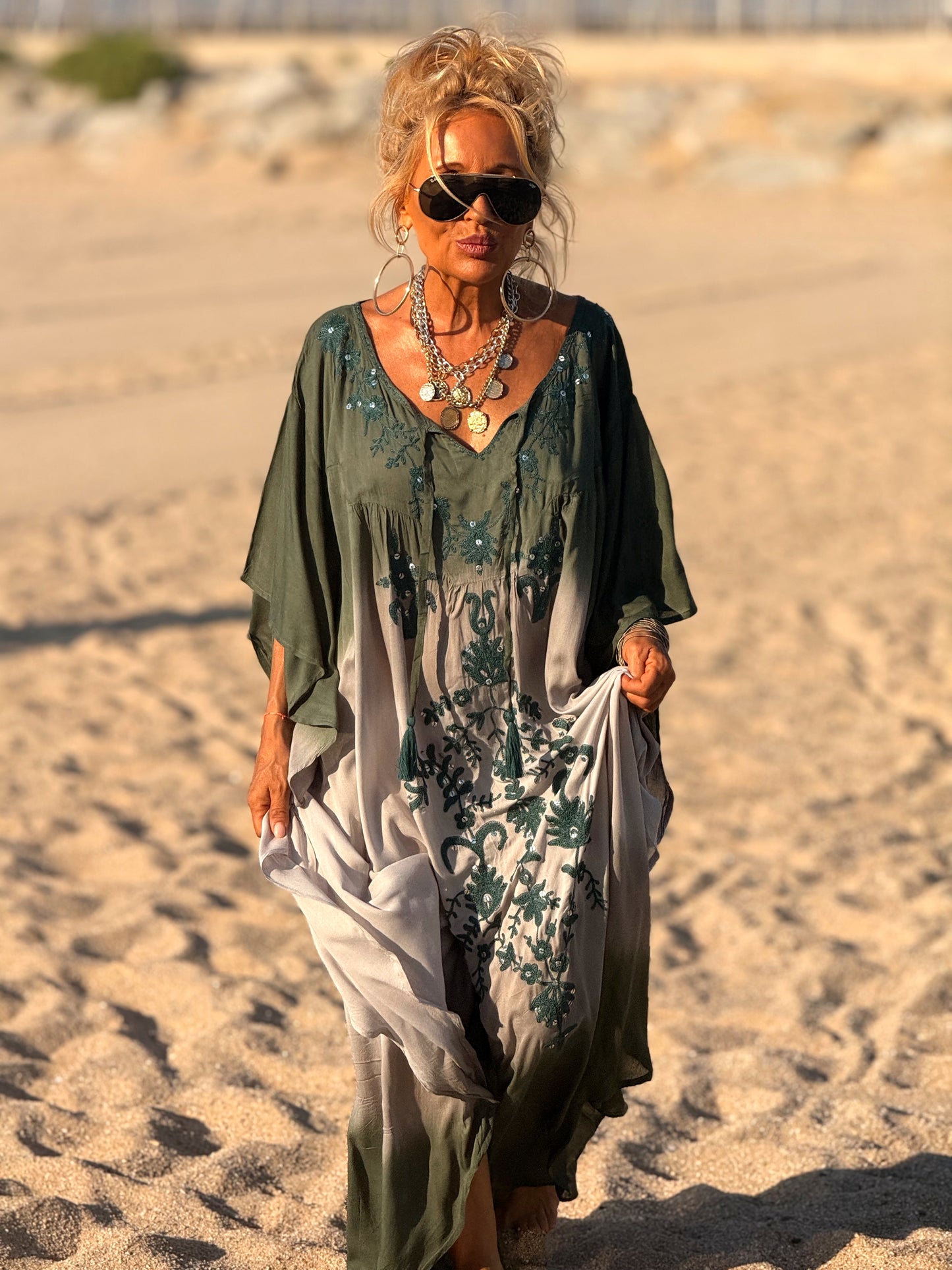 VESTIDO KAFTAN MIKONOS MULTICOLOR