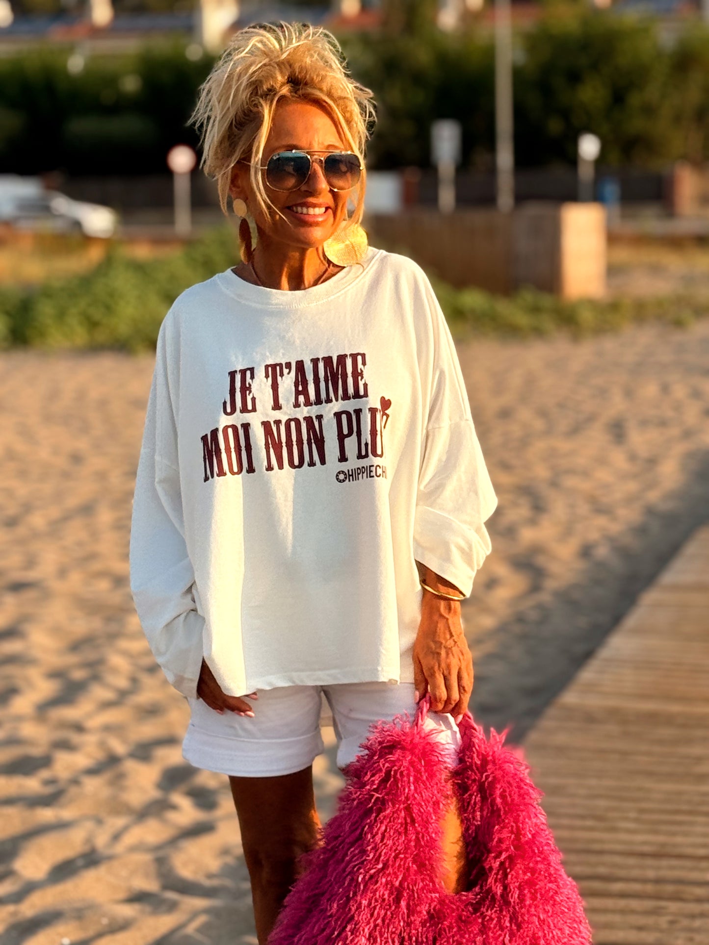 SUDADERA OVERSIZE JE T’AIME MOI NON PLUS MULTICOLOR