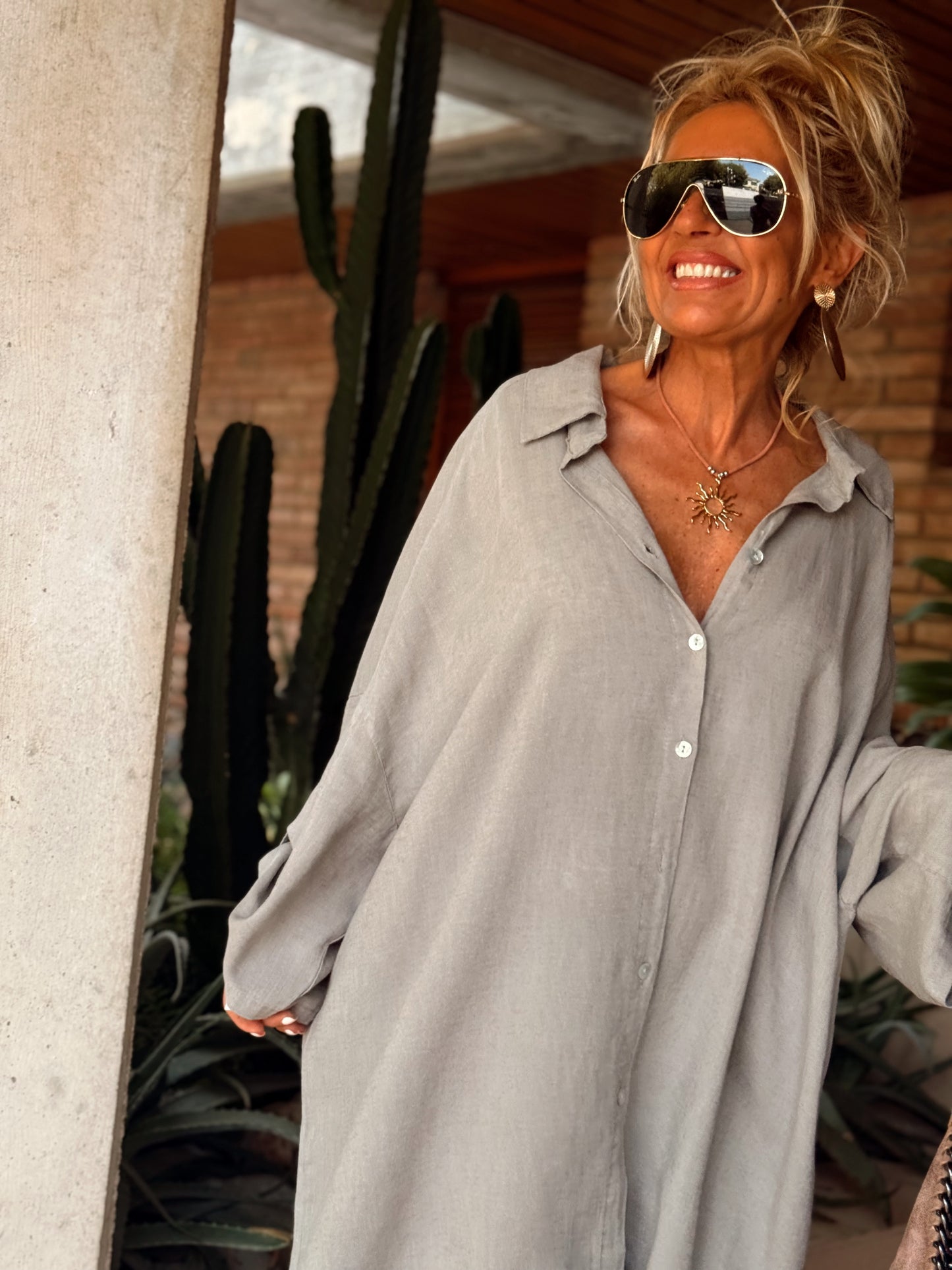 CAMISA OVERSIZE C’EST LA VIE TOPO