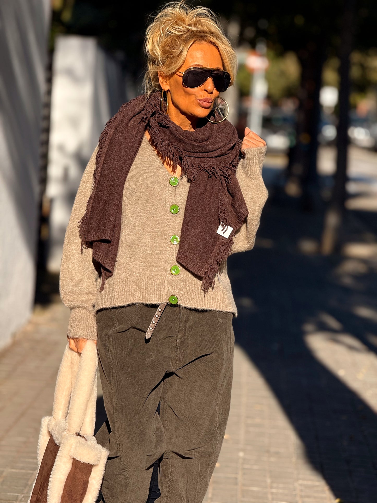 PANTALON CON CINTURÓN PEDRO MARRÓN