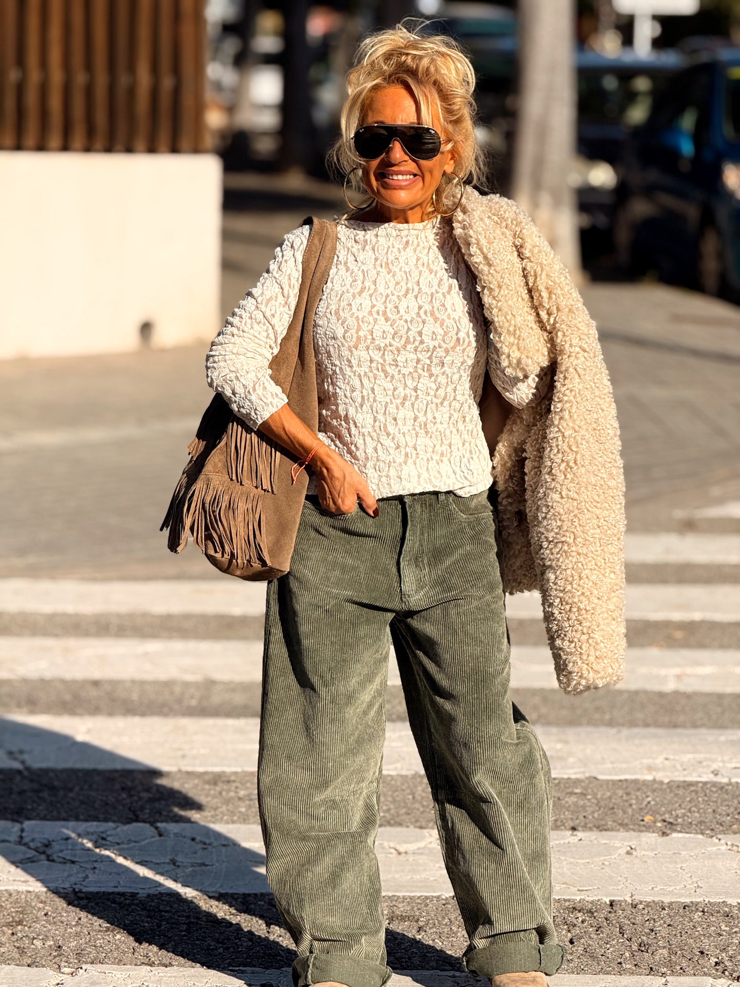 PANTALON DE PANA JOYCE MULTICOLOR