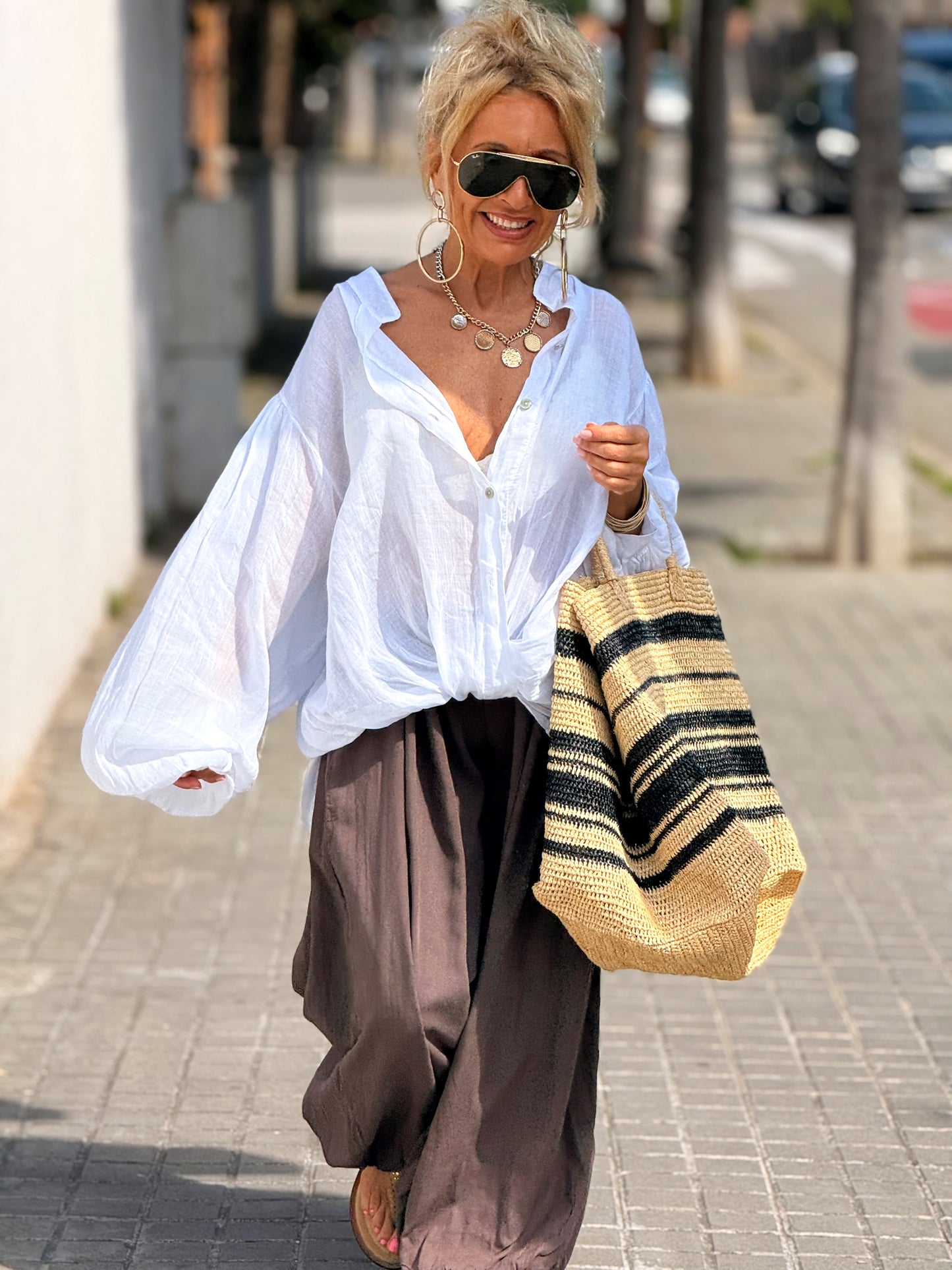 PANTALON MARI OVERSIZE MULTICOLOR