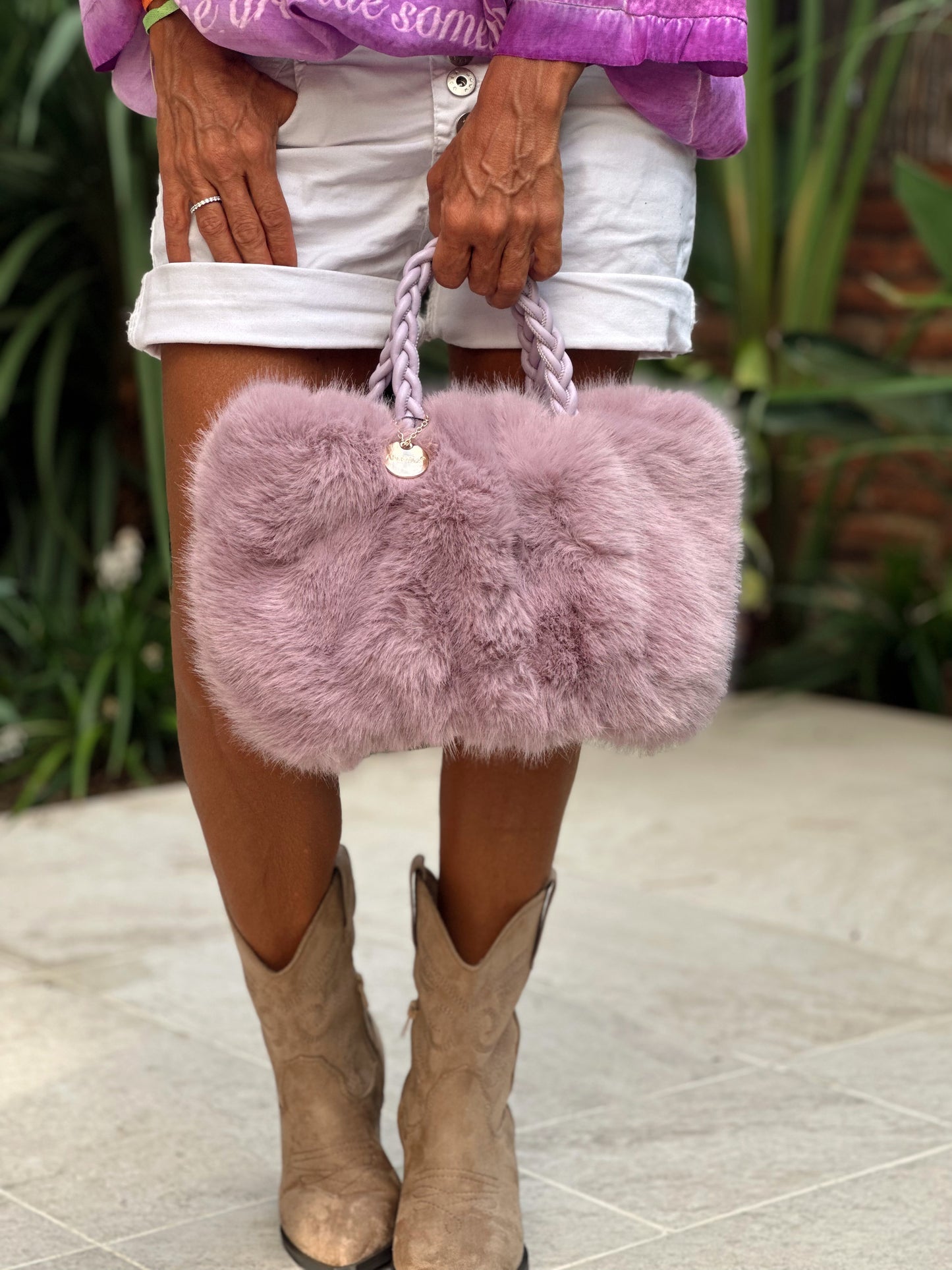 BOLSO PELO SINTÉTICO LONDRES ROSA