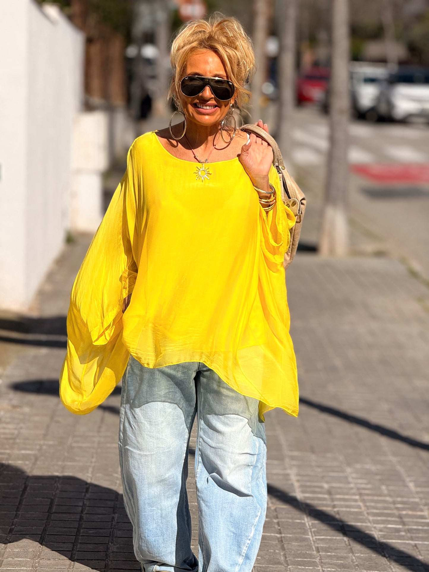 BLUSA CON TOP OVERSIZE ASIMÉTRICA NOA MULTICOLOR