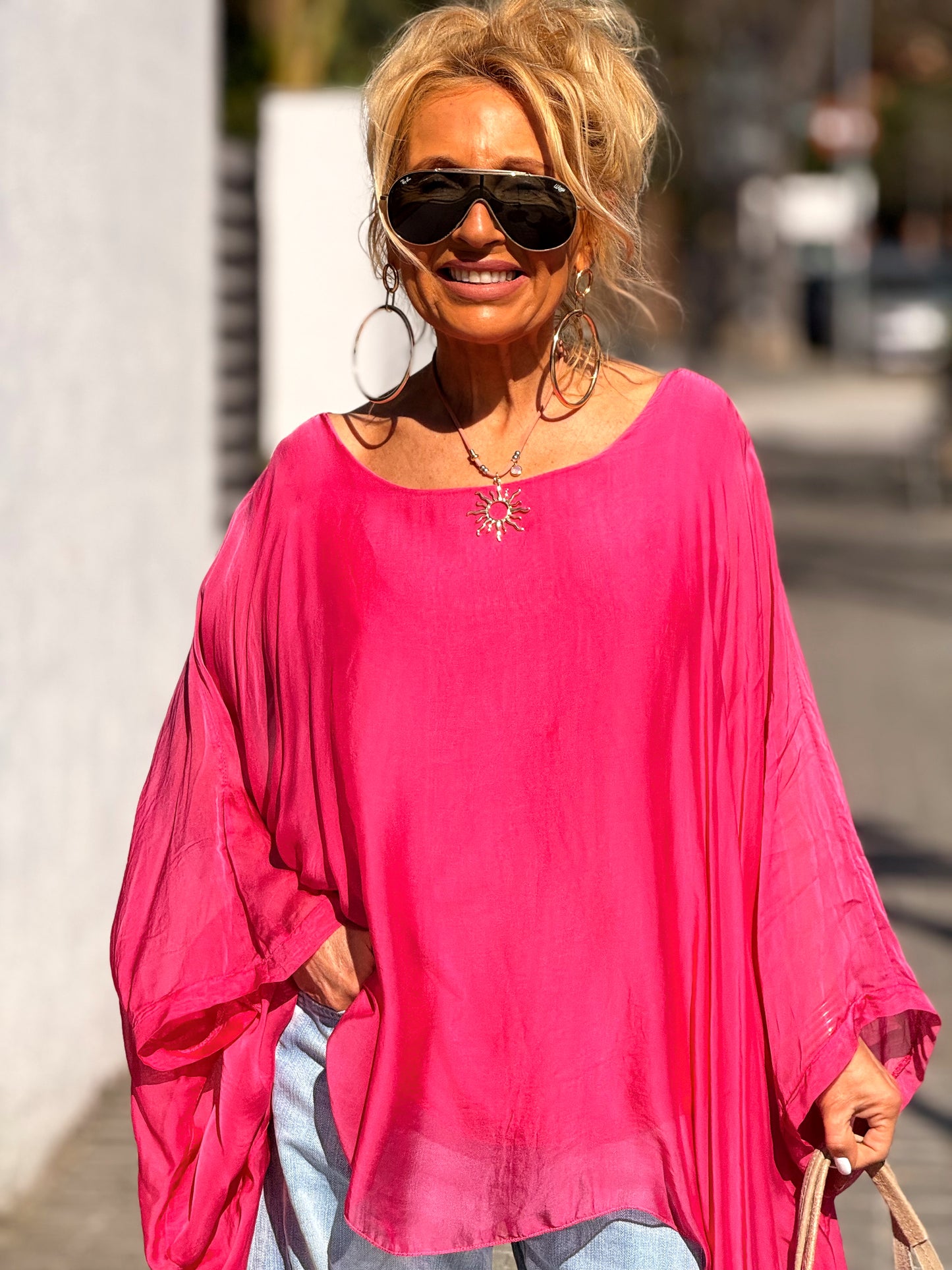 BLUSA CON TOP OVERSIZE ASIMÉTRICA NOA MULTICOLOR