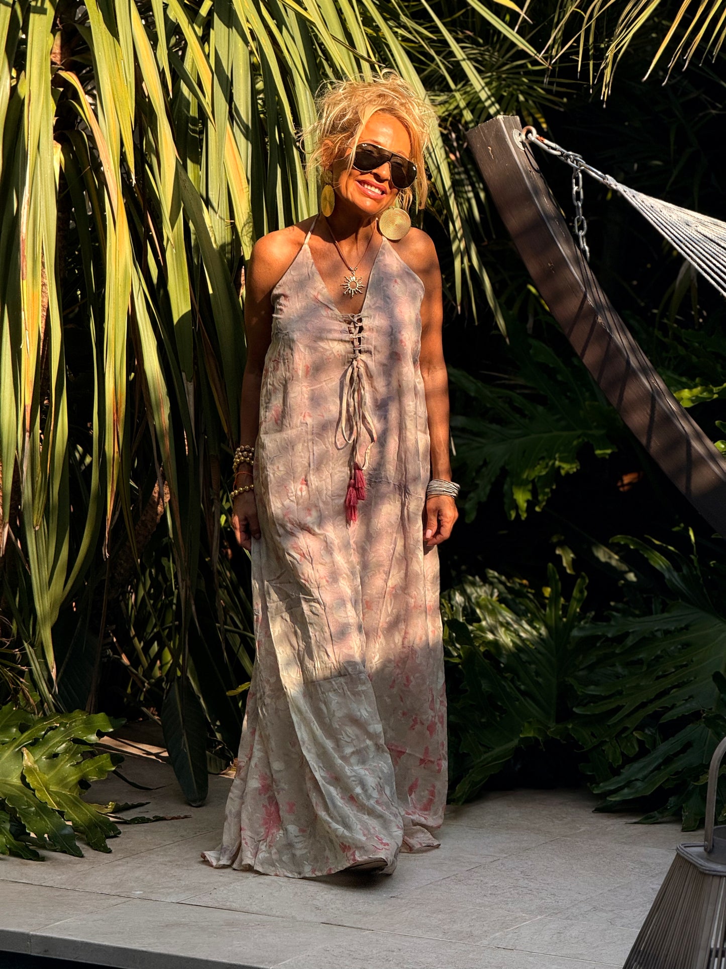 VESTIDO CREPE SEDA INDY MULTICOLOR