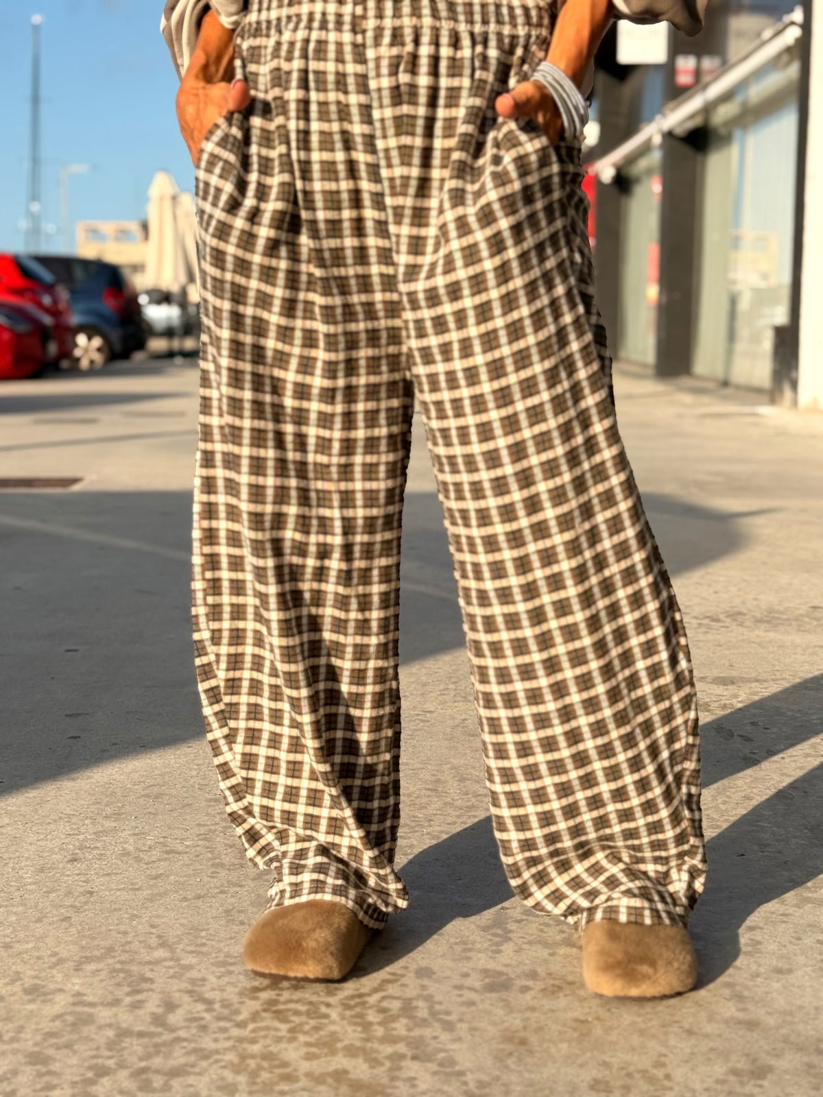 PANTALON CUADROS PETER MOKA
