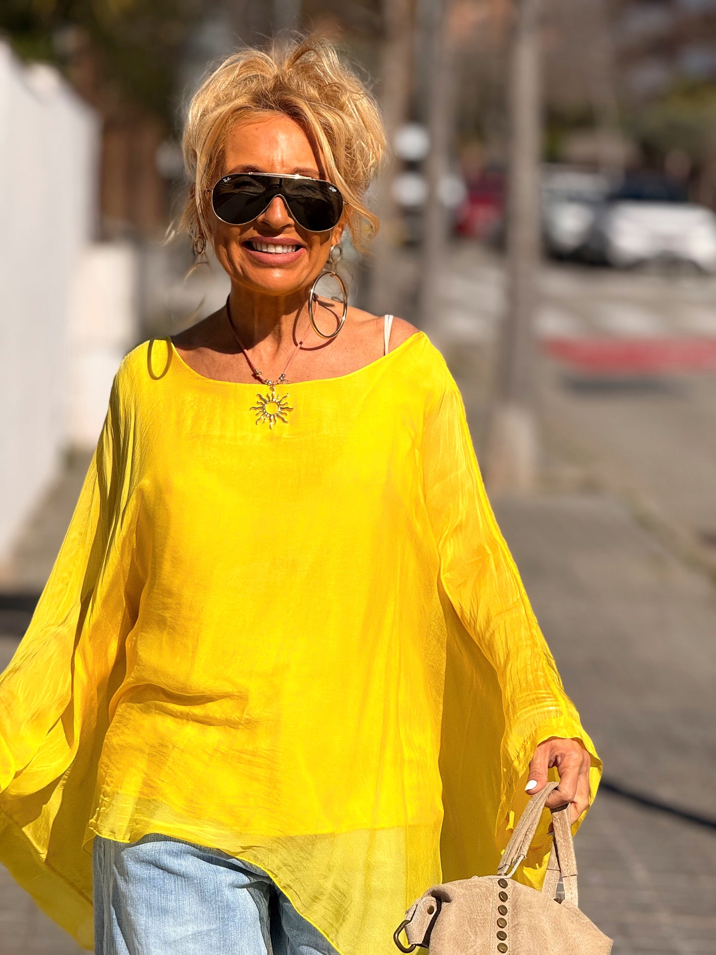 BLUSA CON TOP OVERSIZE ASIMÉTRICA NOA MULTICOLOR