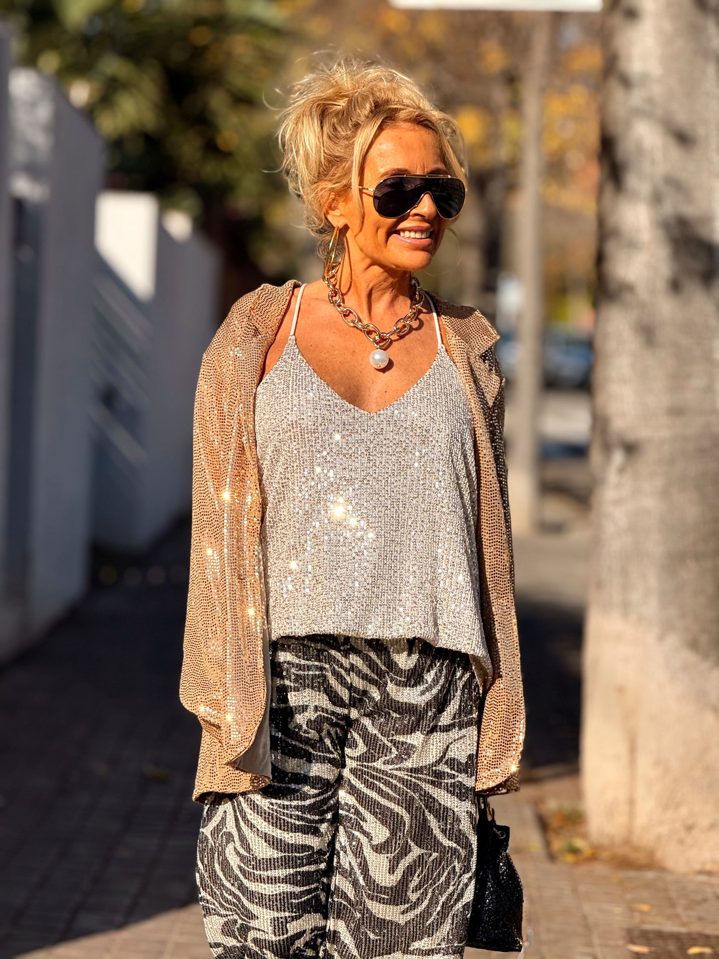 PANTALÓN LENTEJUELAS ZEBRA