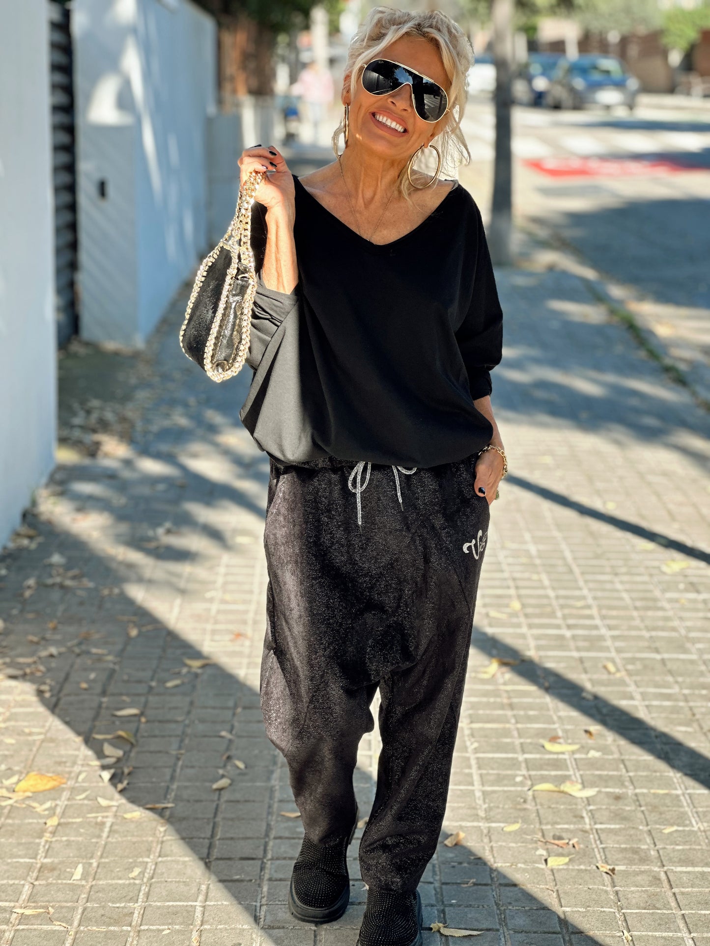 PANTALON BAGGY PANA VINTAGE NEGRO