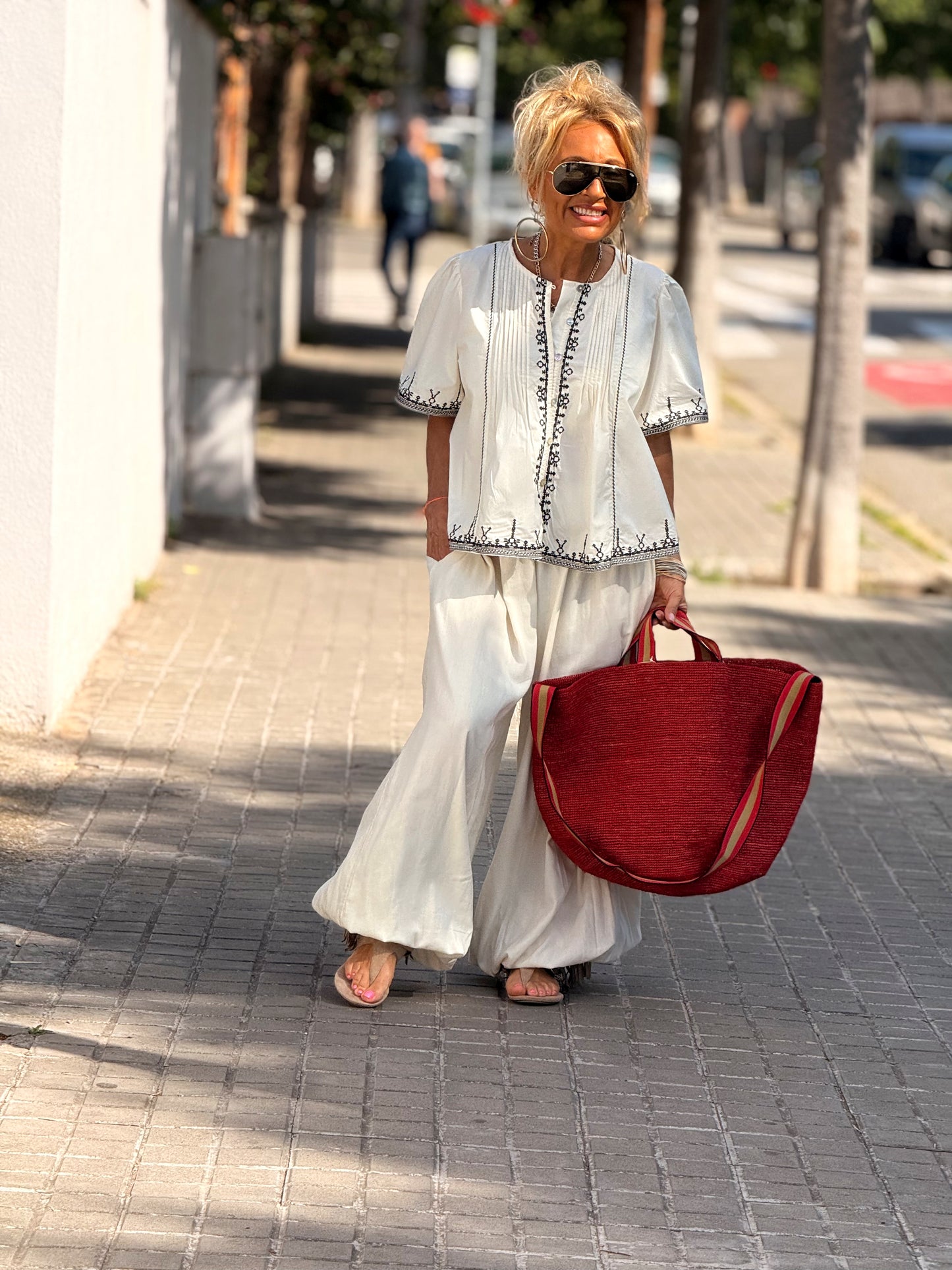 PANTALON MARI OVERSIZE MULTICOLOR