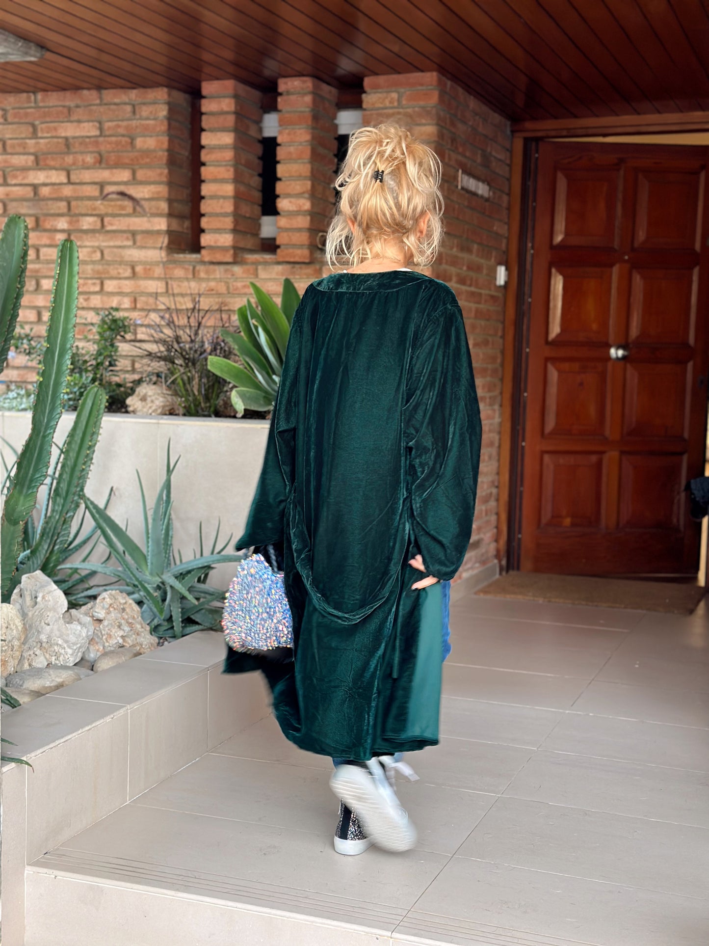 KIMONO TERCIOPELO VERDE