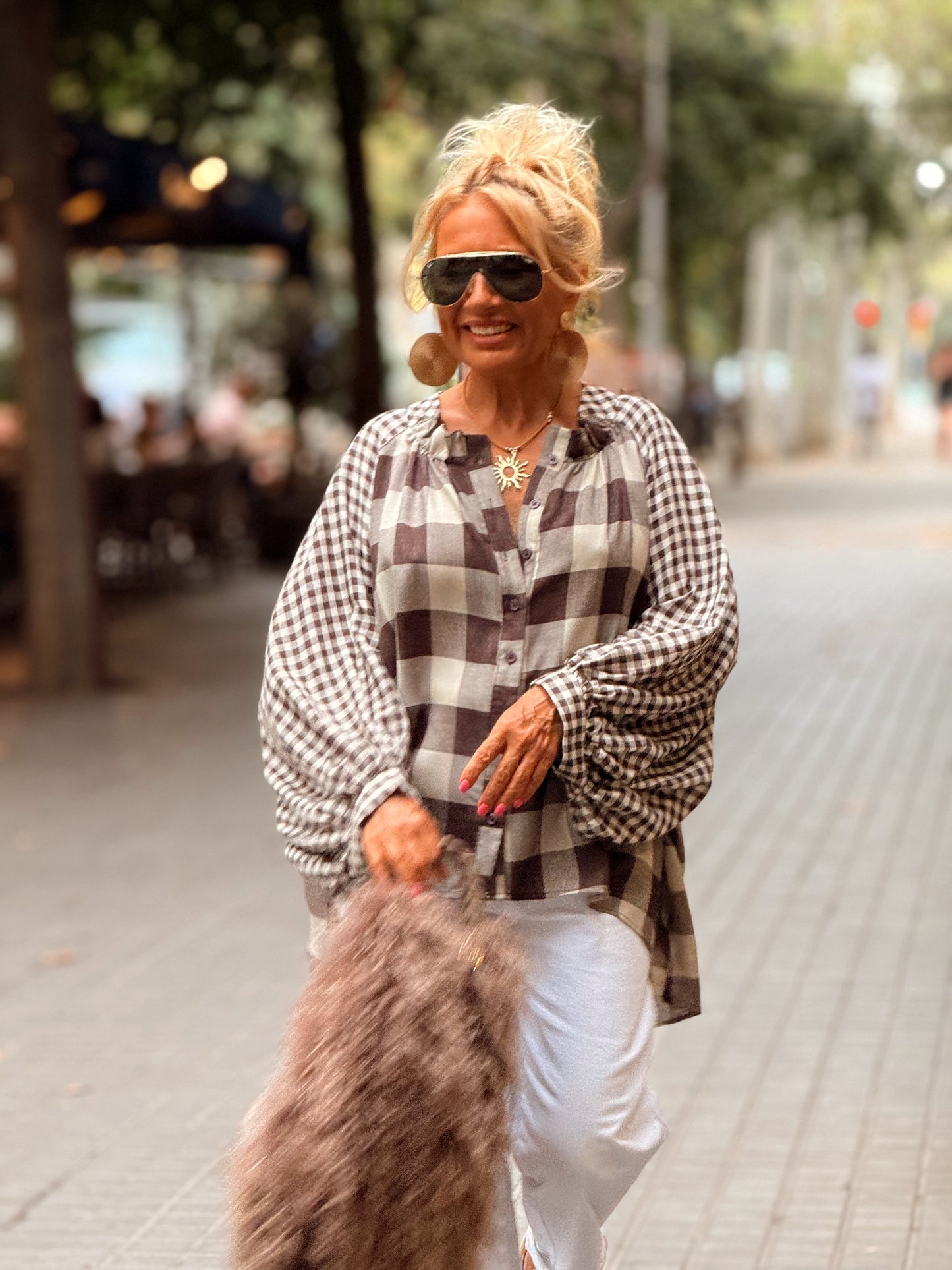 CAMISA OVERSIZE DAVID CUADRADOS MULTICOLOR