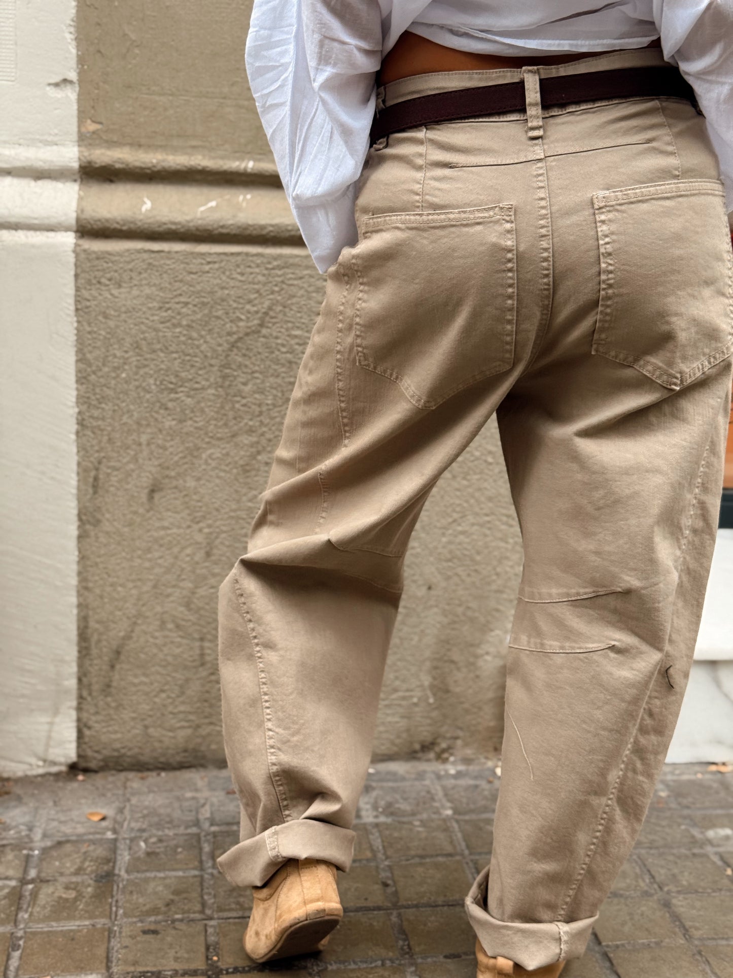 PANTALON CON CINTURÓN CAMILLE  MULTICOLOR