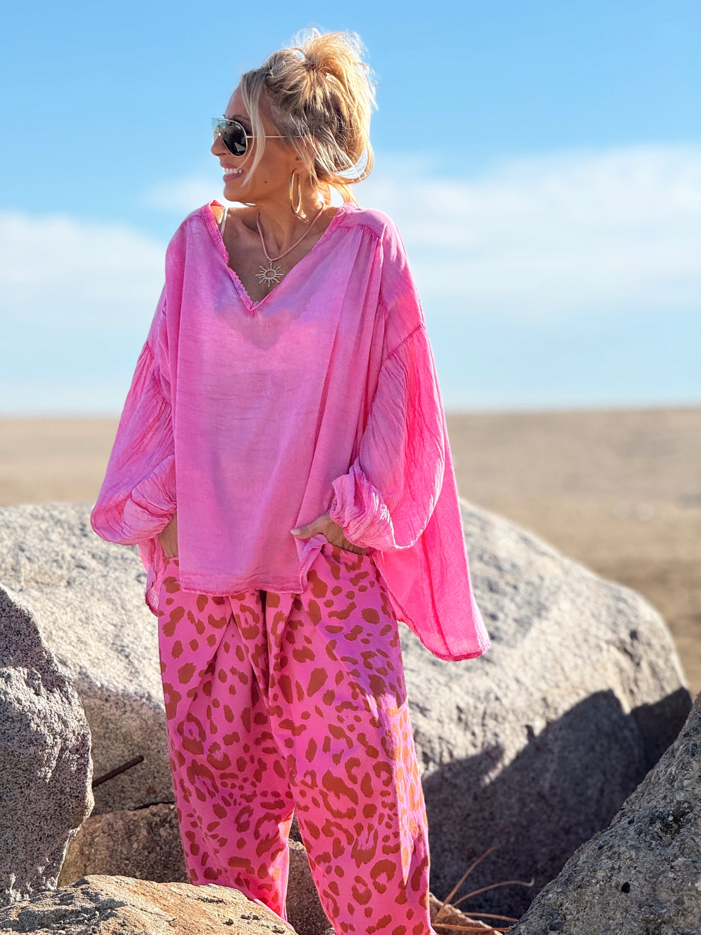 PANTALON BAGGY ANIMAL PRINT MULTICOLOR