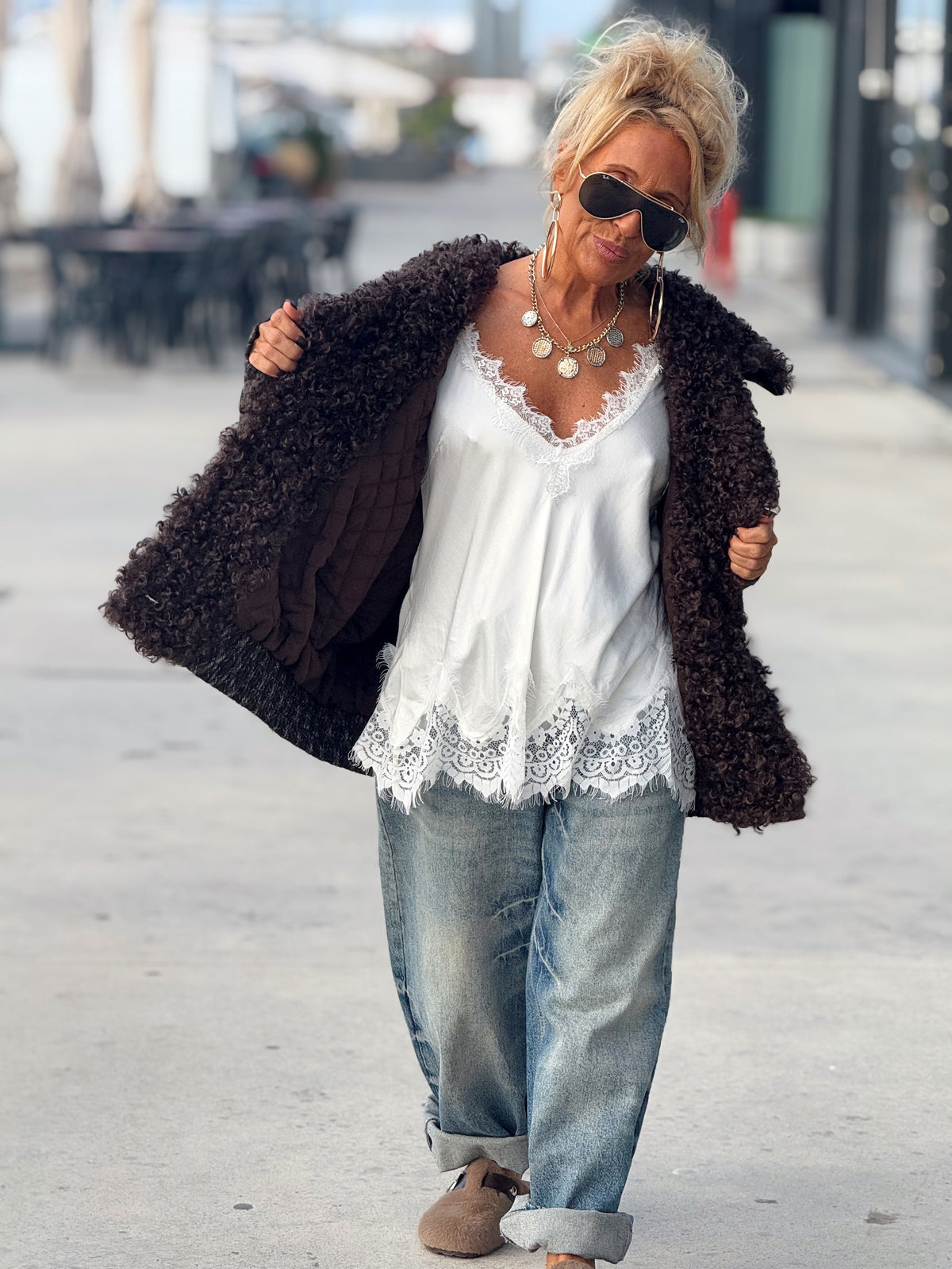 CHAQUETA CUADROS MARRÓN