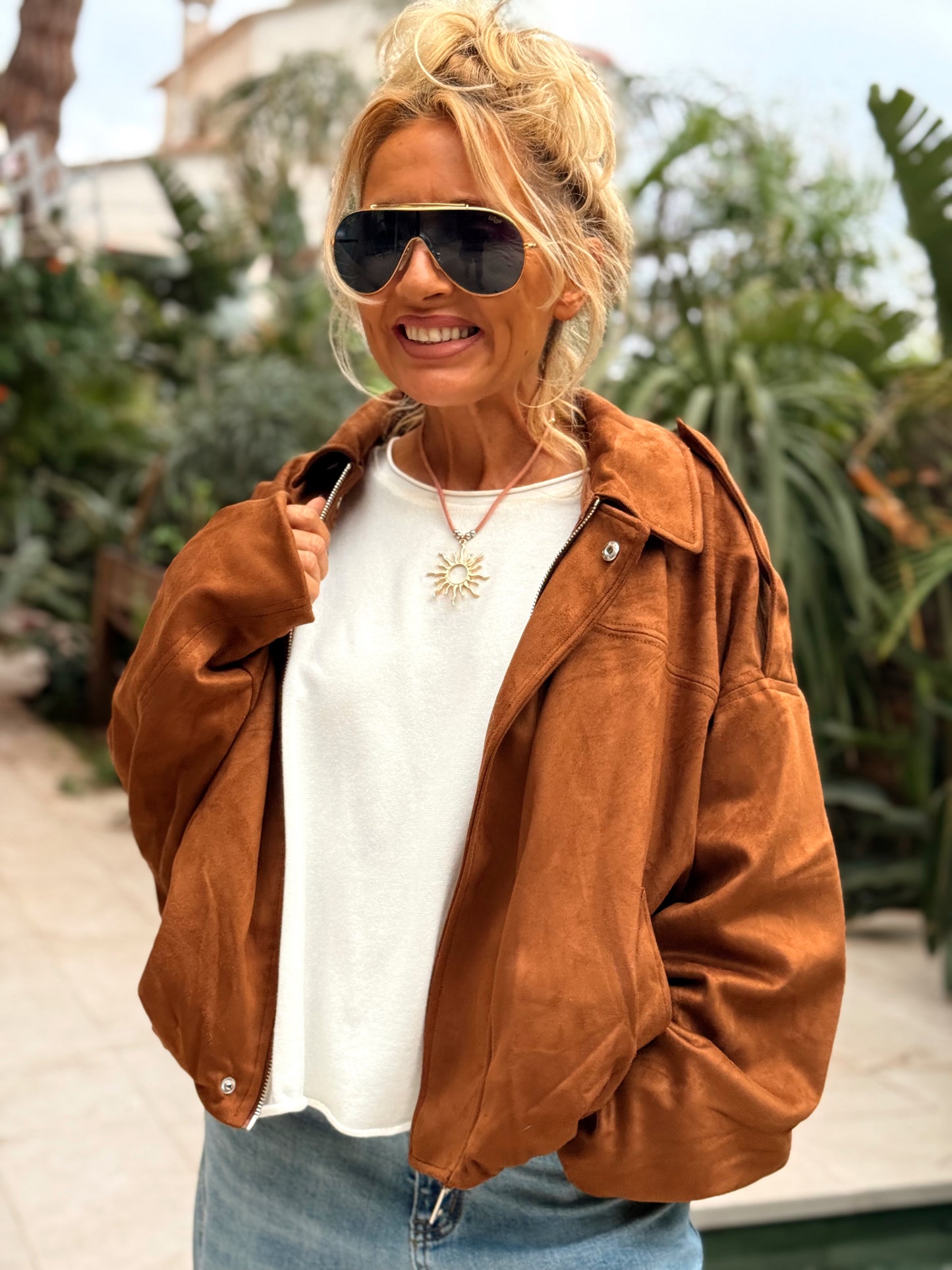 CAZADORA ANTE GUSTAVE CAMEL