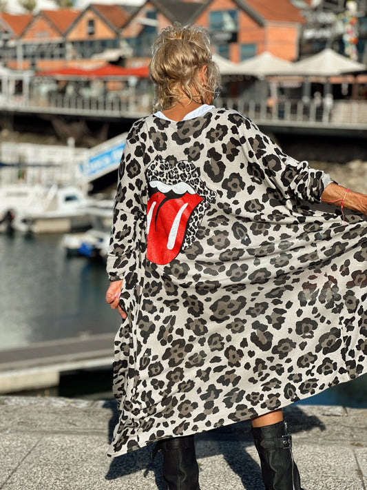 CHAQUETA ANIMAL PRINT ROLLING STONES BEIGE