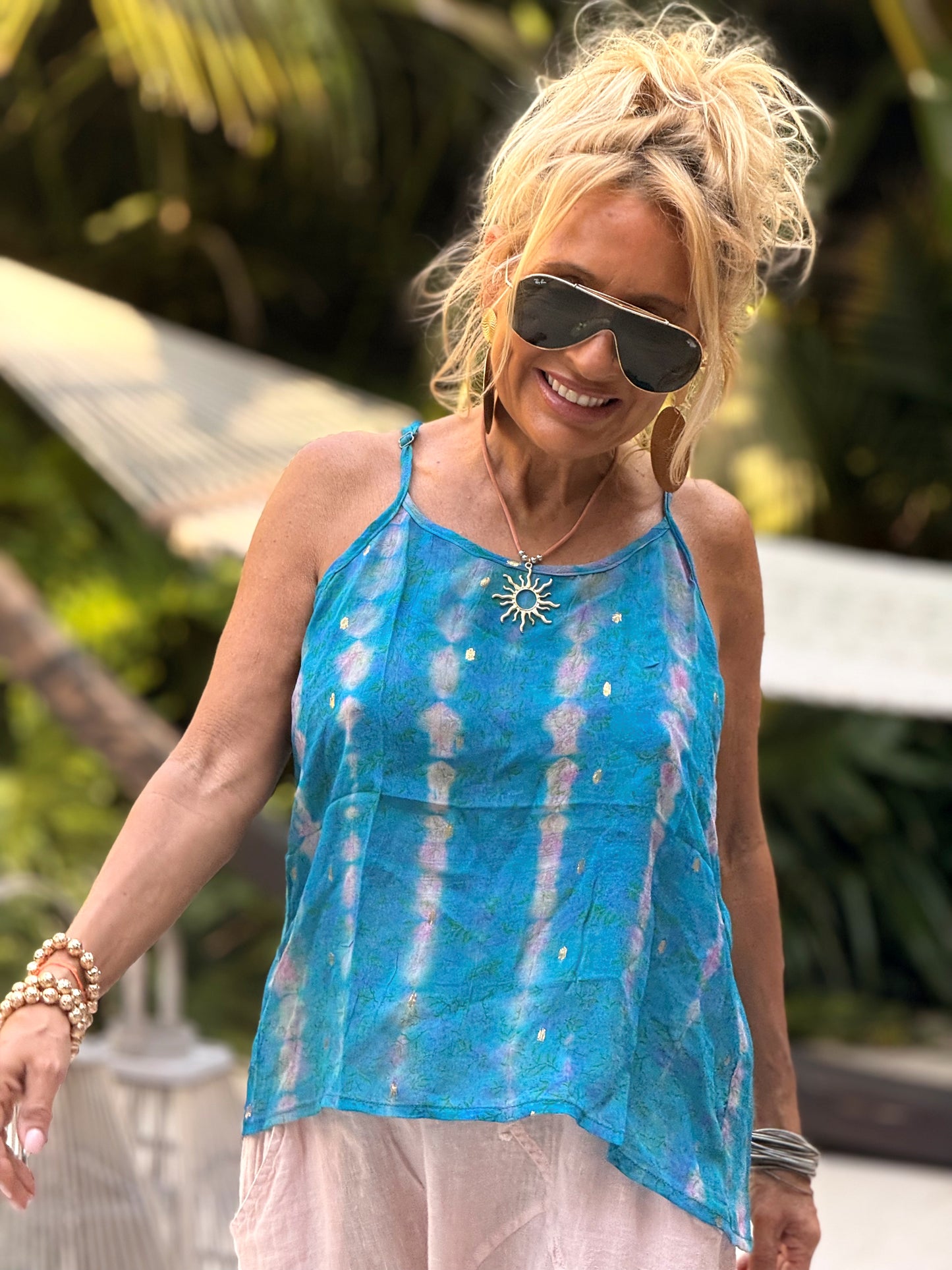 TOP TIRANTES CREPE SEDA INDY MULTICOLOR