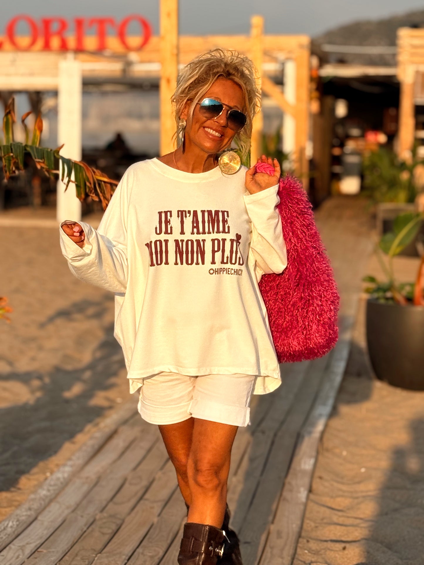 SUDADERA OVERSIZE JE T’AIME MOI NON PLUS MULTICOLOR