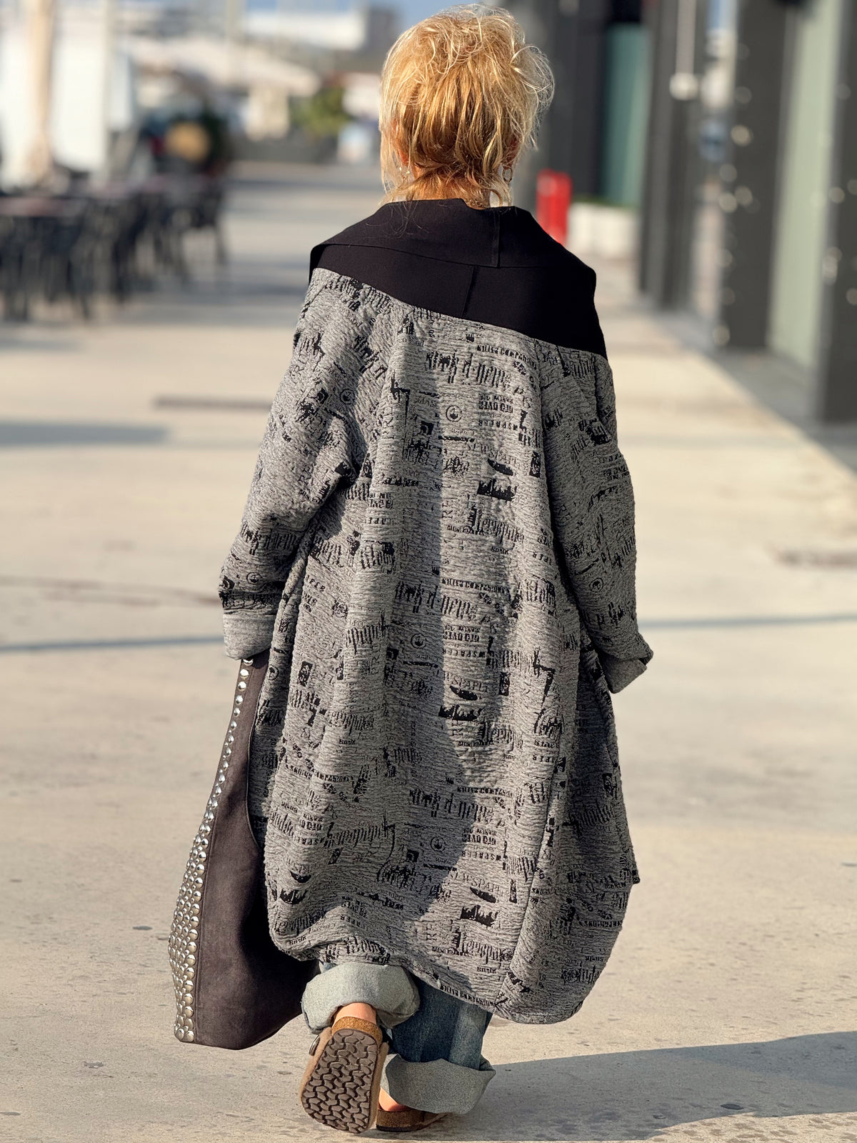 ABRIGO OVERSIZE RITA GRIS