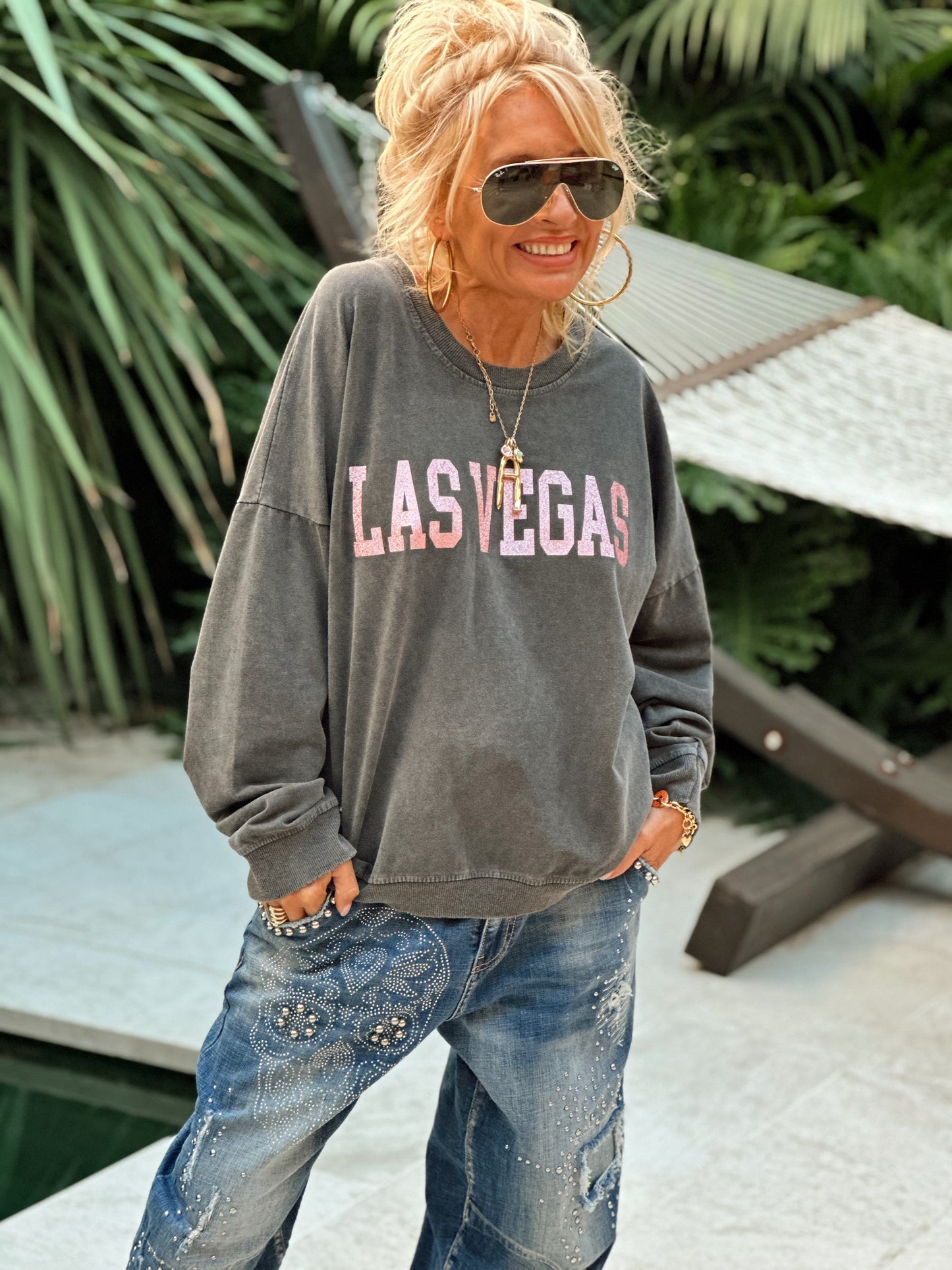 SUDADERA LAS VEGAS GRIS