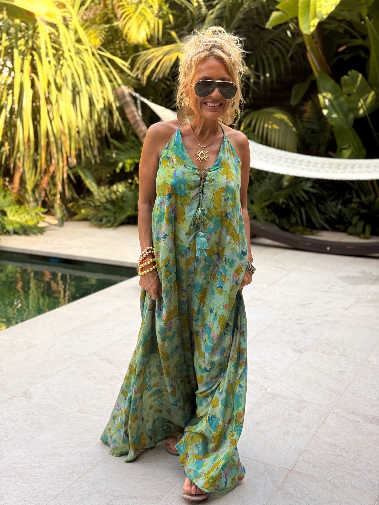 VESTIDO CREPE SEDA INDY MULTICOLOR