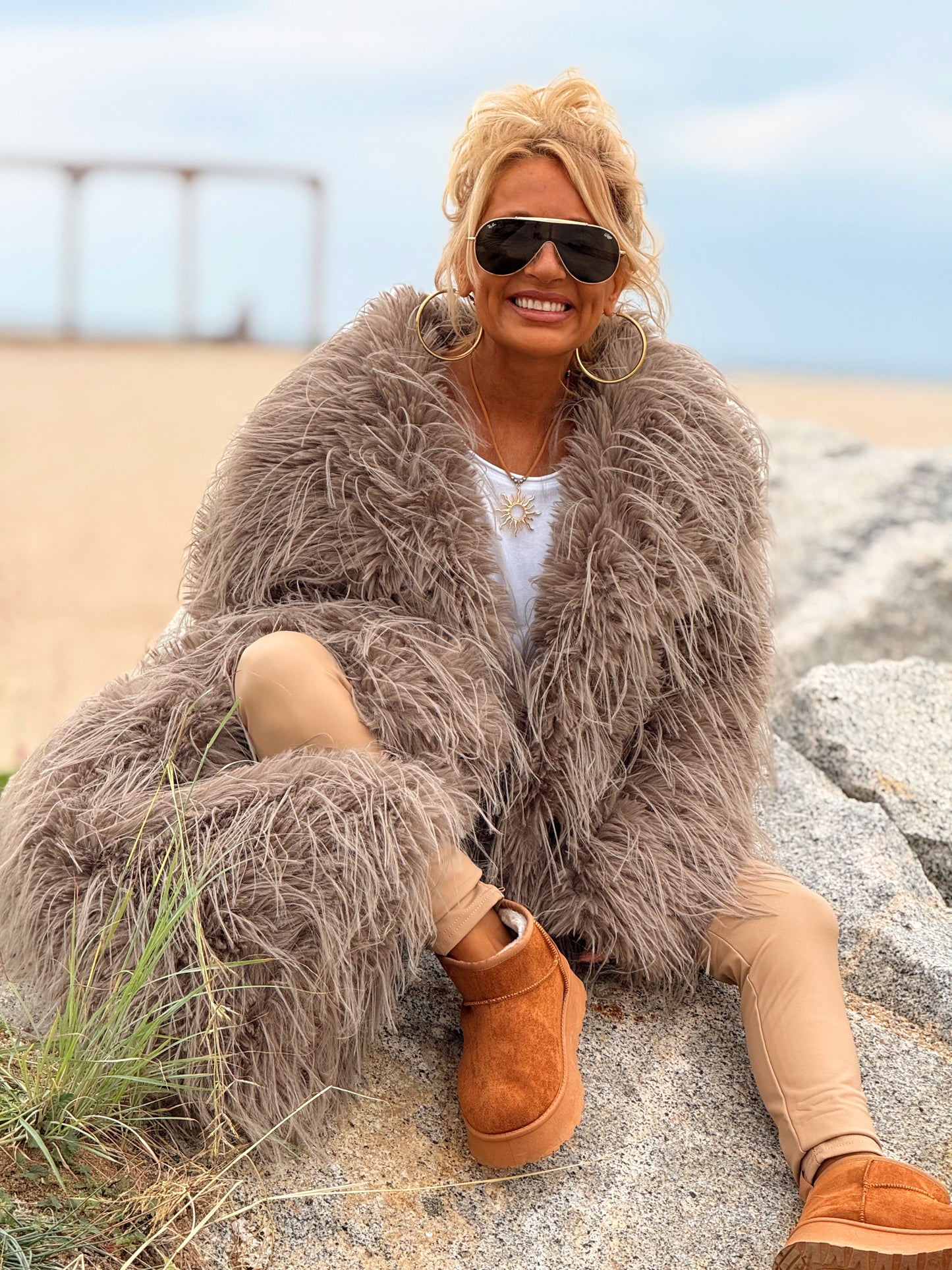 CHAQUETA DE PELO SINTÉTICO LUCAS MULTICOLOR