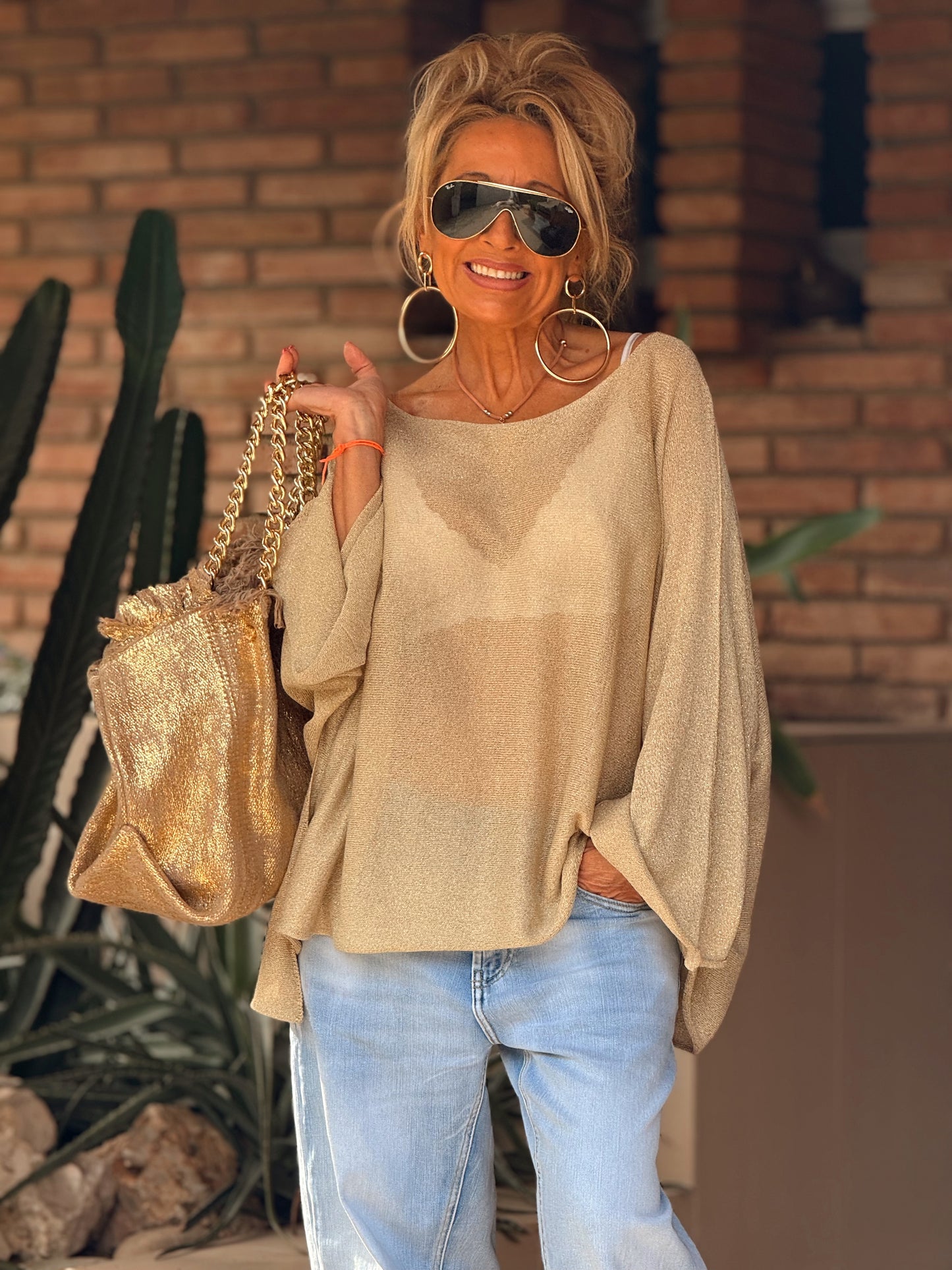 JERSEY BRILLANTE SUPER OVERSIZE ARLETTE MULTICOLOR