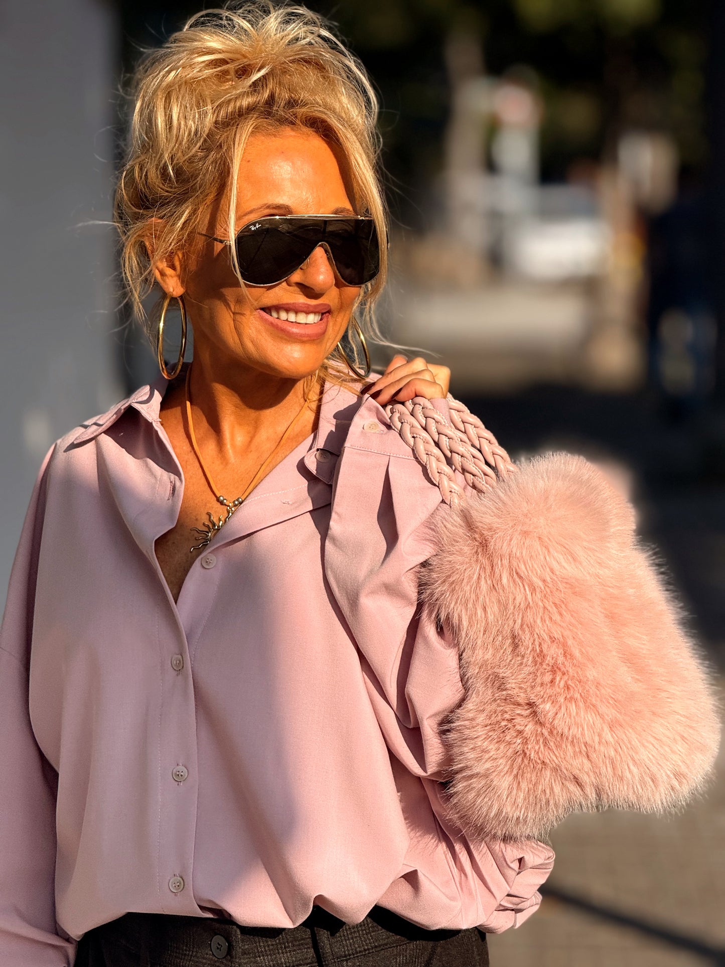 CAMISA OVERSIZE PLIEGUE ENEA MULTICOLOR