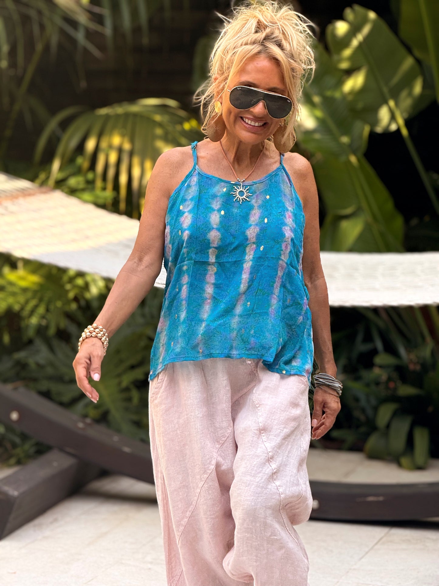 TOP TIRANTES CREPE SEDA INDY MULTICOLOR