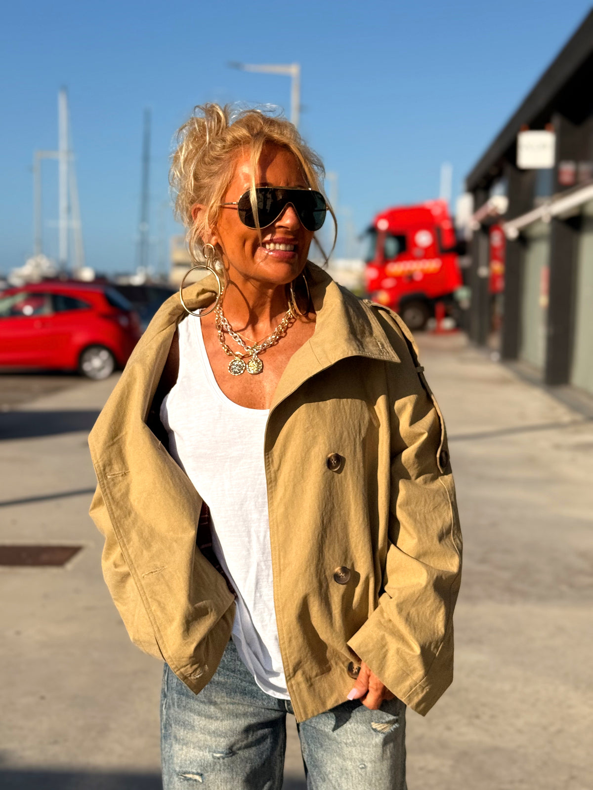 CHAQUETA FORRADA BEIGE