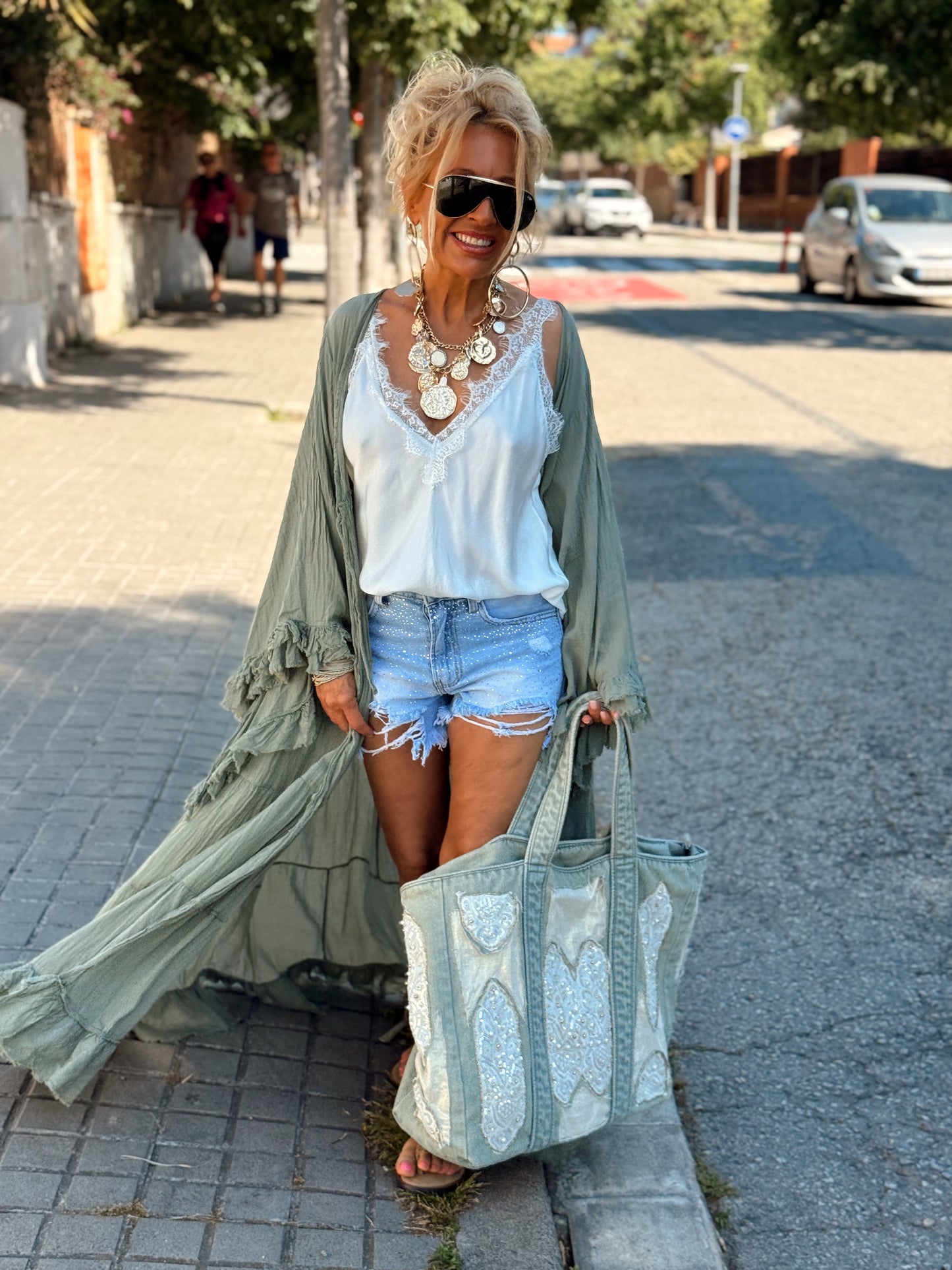 KIMONO SUPER OVERSIZE BOHO MULTICOLOR
