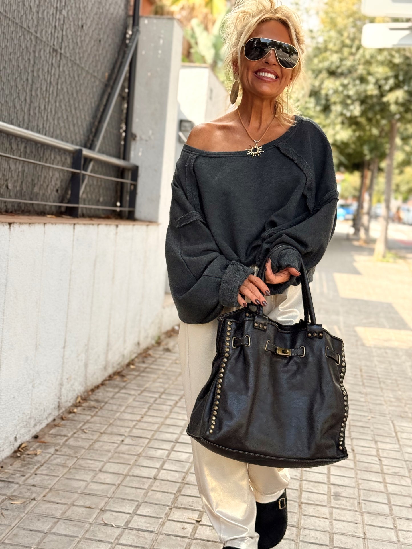 SUDADERA OVERSIZE MAELIS MULTICOLOR