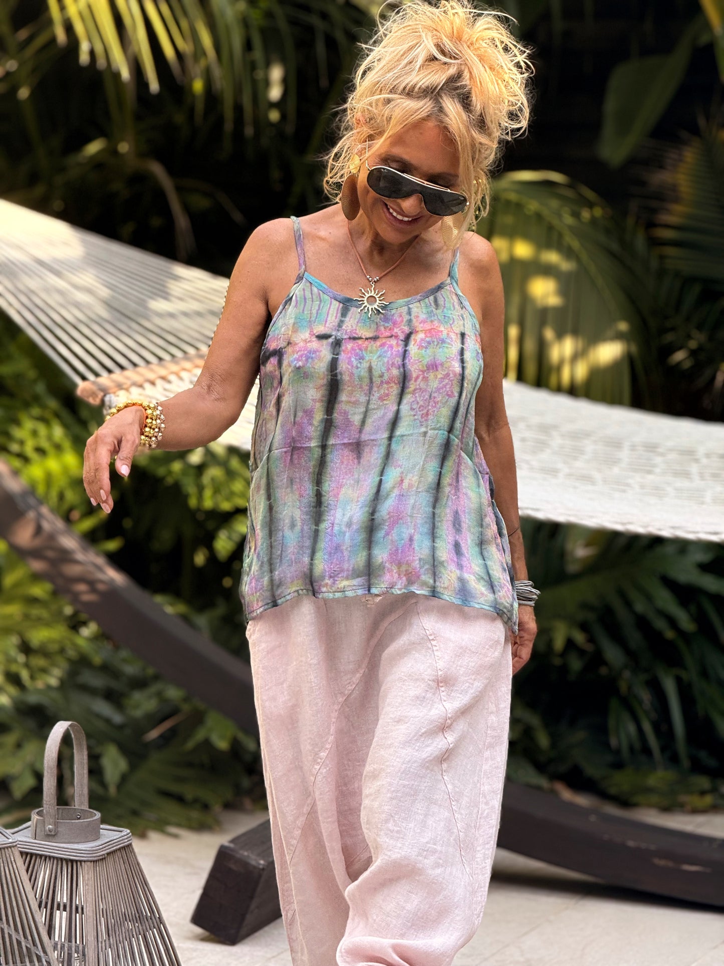 TOP TIRANTES CREPE SEDA INDY MULTICOLOR