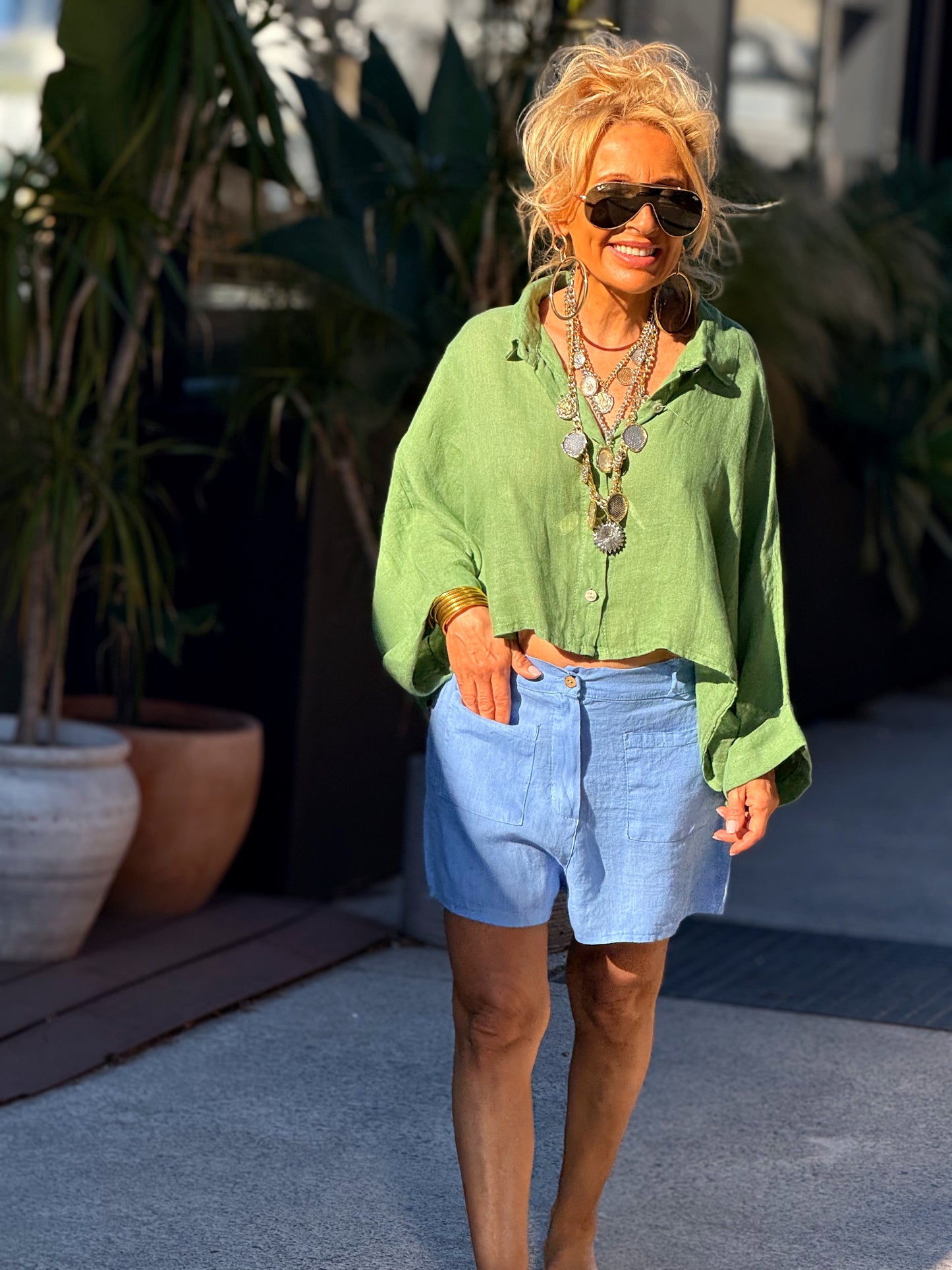 SHORT LINO TERRY MULTICOLOR