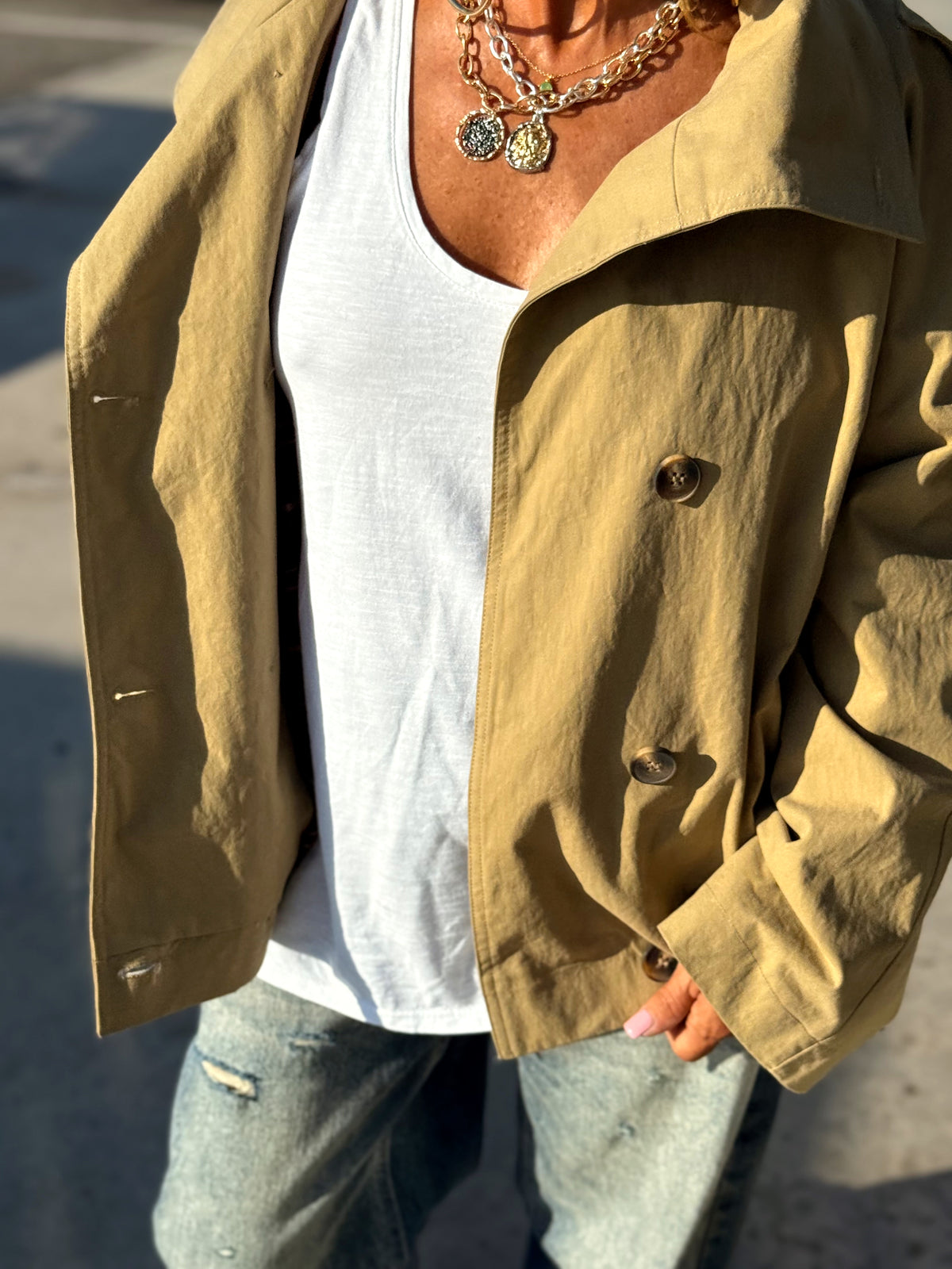 CHAQUETA FORRADA BEIGE