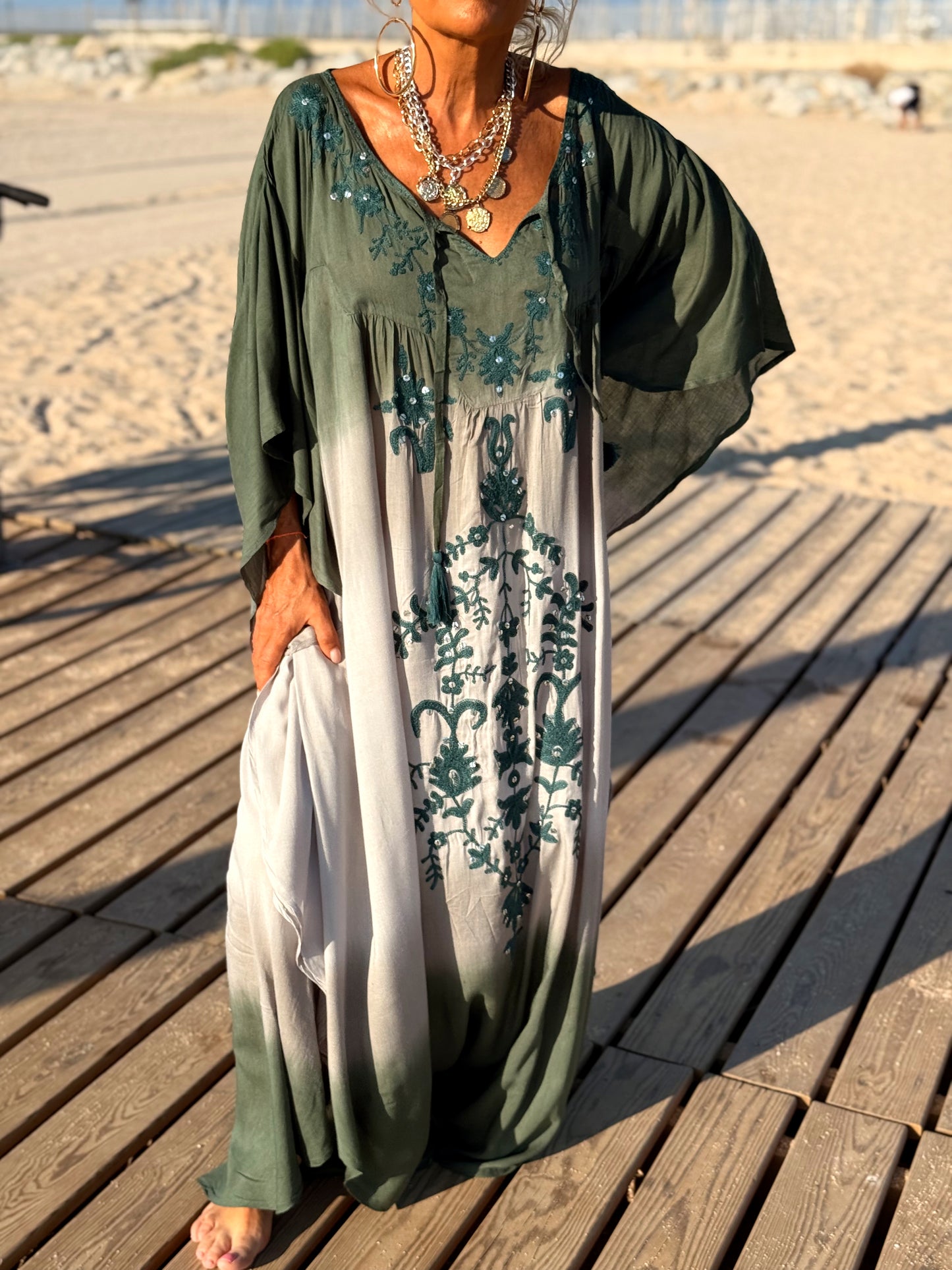 VESTIDO KAFTAN MIKONOS MULTICOLOR
