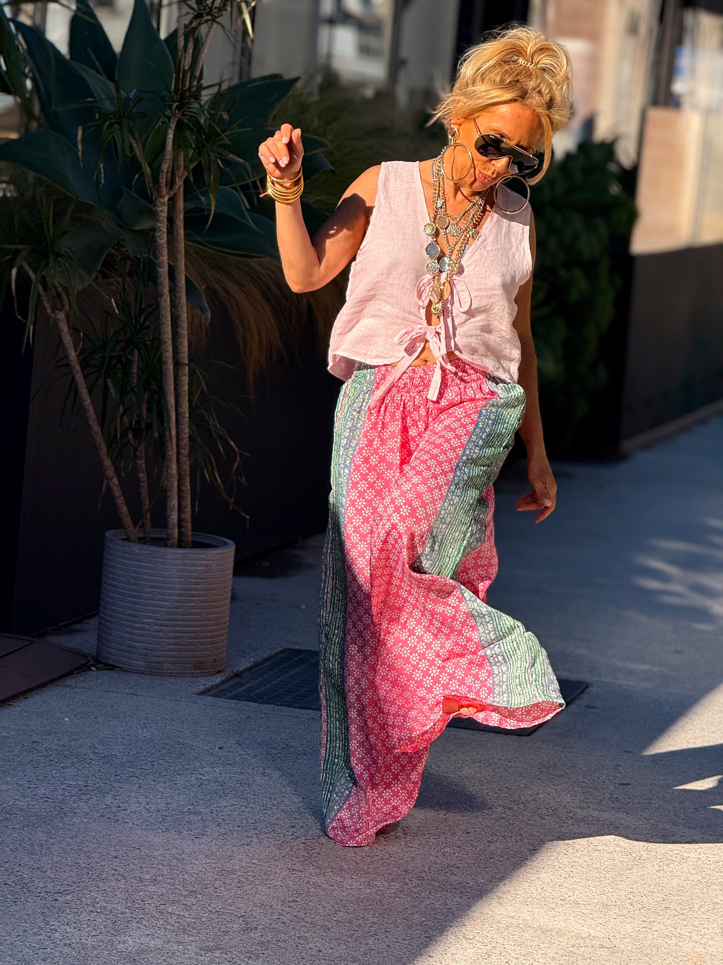 PANTALON HIPPIE CHIC ESTAMPADO MULTICOLOR
