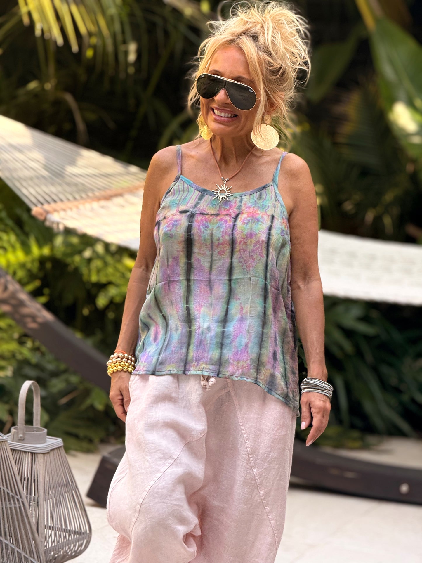 TOP TIRANTES CREPE SEDA INDY MULTICOLOR