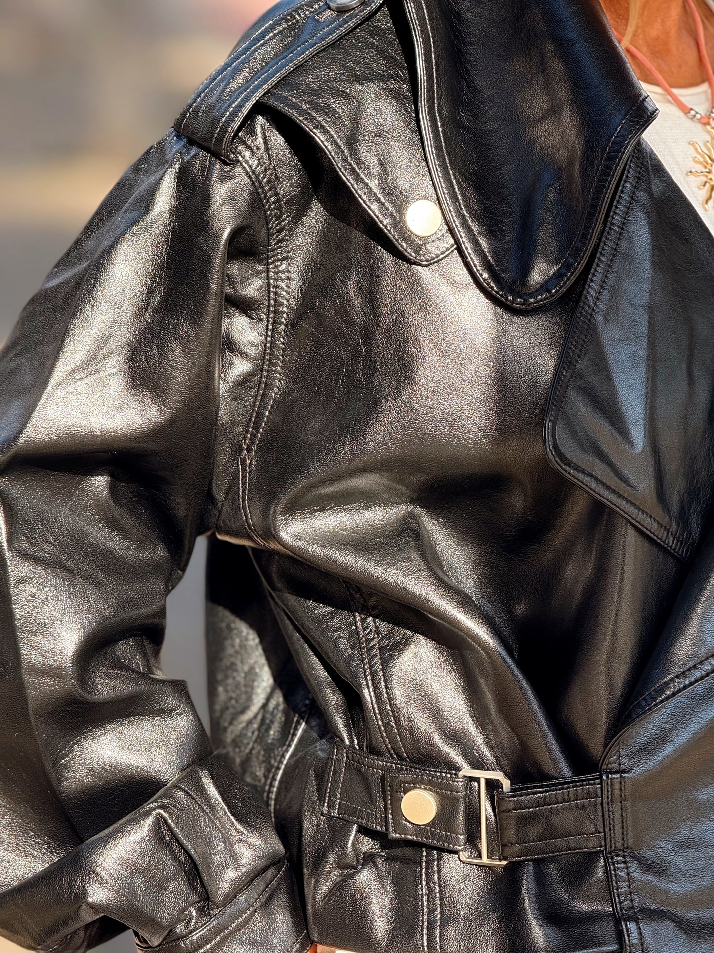 CAZADORA POLIPIEL NEGRO