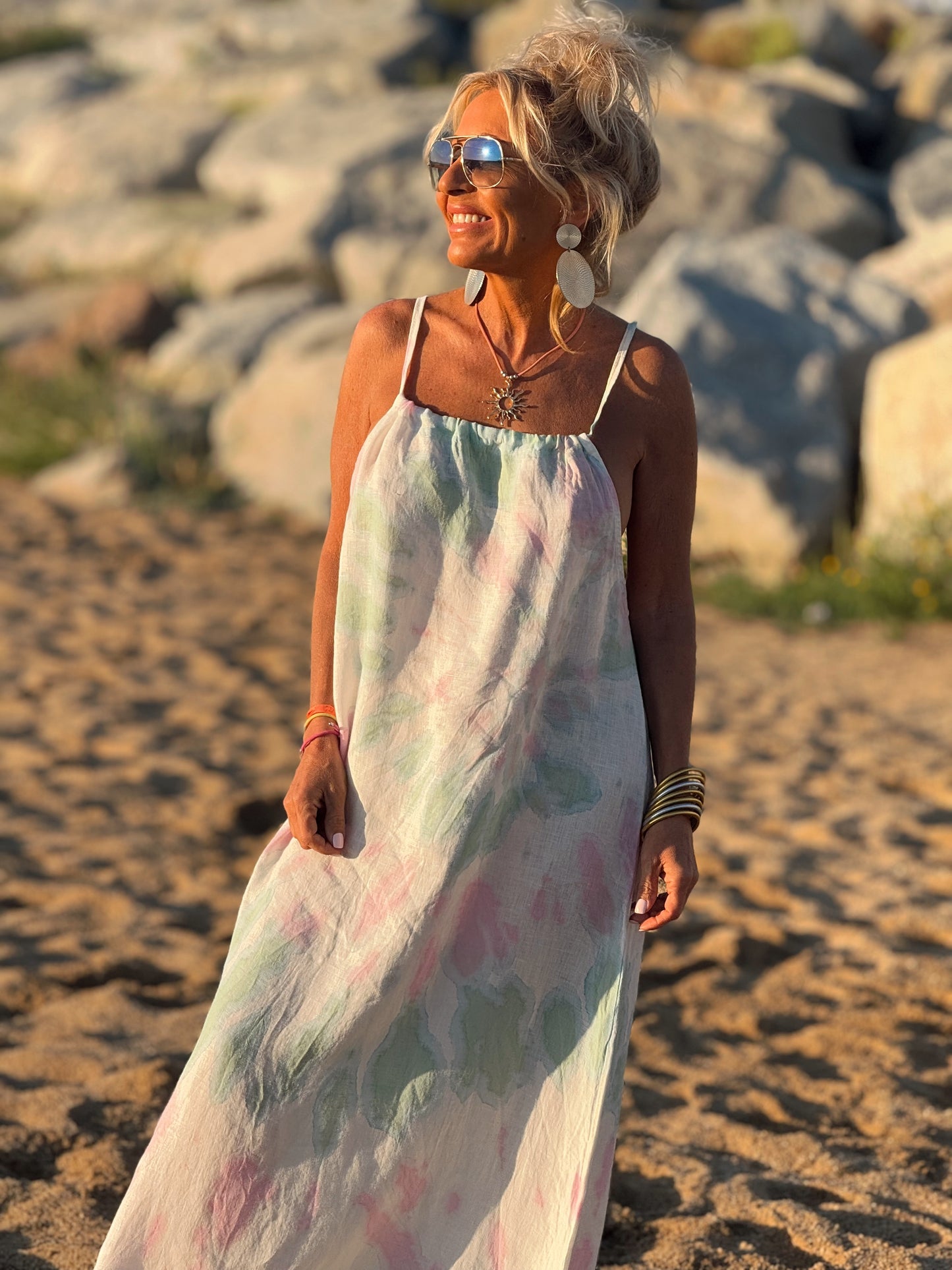 VESTIDO TYE&DYE MENTA-ROSA