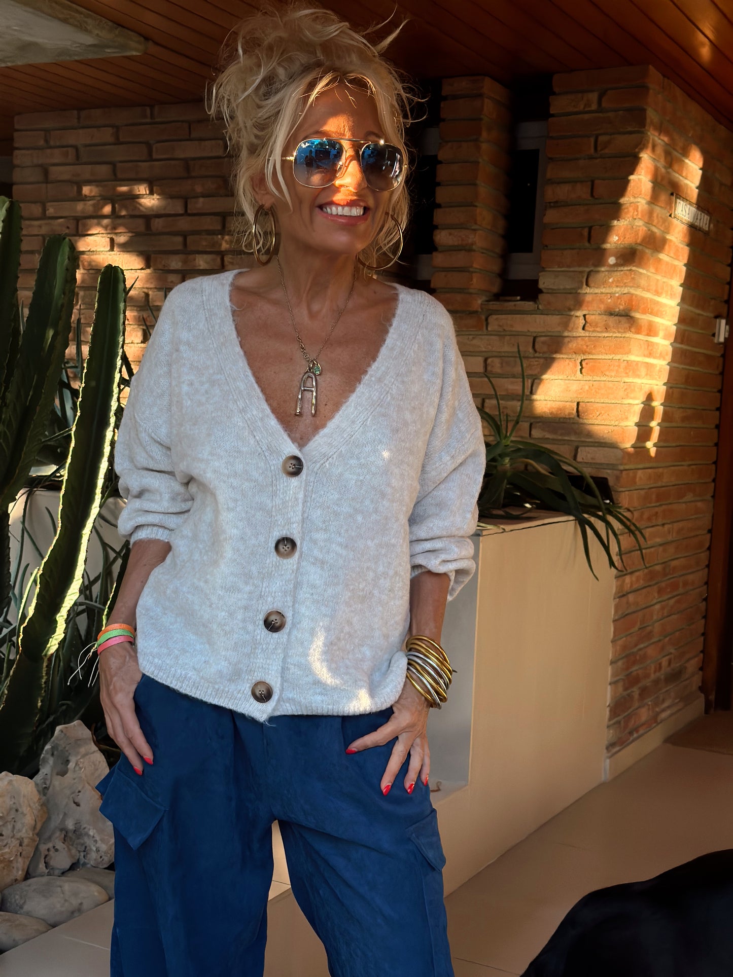 CHAQUETA DE PUNTO GABRIELA CRUDO