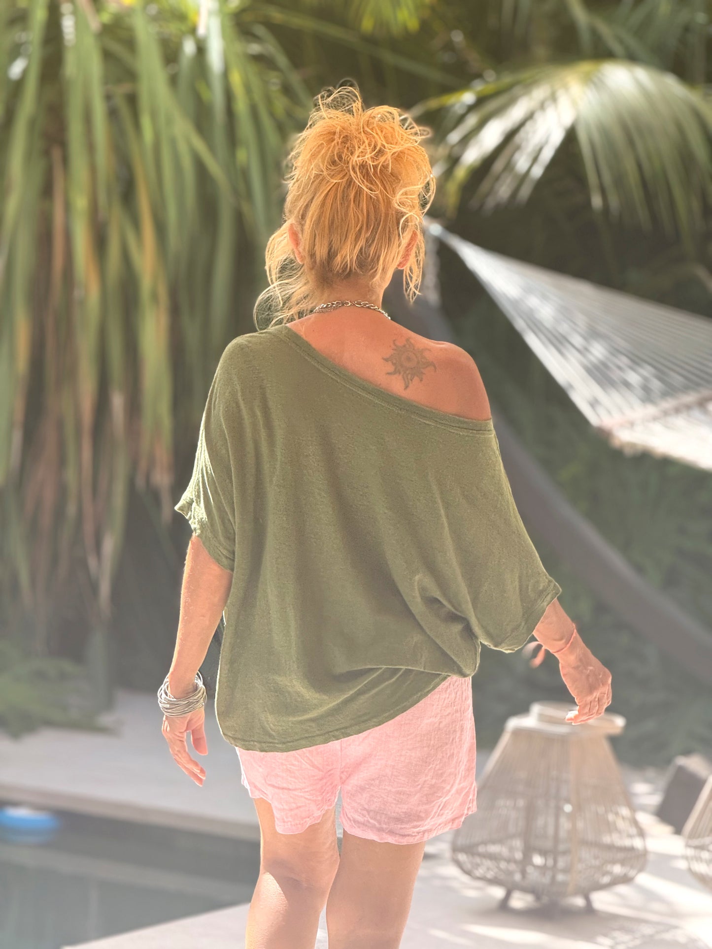 CAMISETA LINO OVERSIZE JULIANA MULTICOLOR